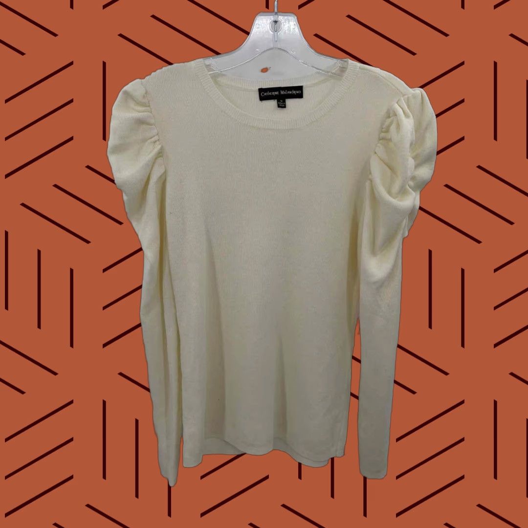 Vintage Catherine Malandrino Sweater Ivory Medium Size M / US 6-8 / IT 42-44 - 1 Thumbnail