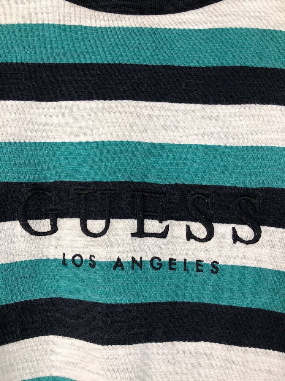Guess Vintage Guess Los Angeles Striped Logo Embroidered t shirt Size US M / EU 48-50 / 2 - 2 Thumbnail