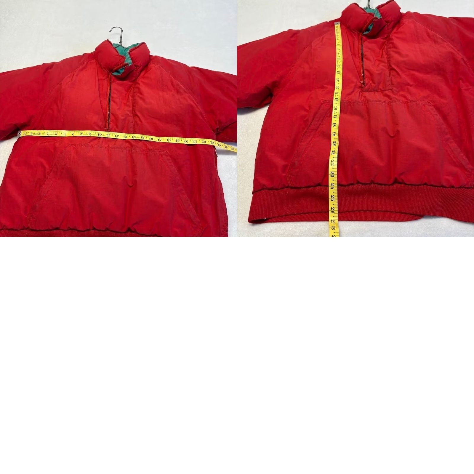 Lands' End Lands' End Vintage Down Jacket Red Pullover Anorak Puffer 1/4 Zip Ski Jacket M Men Jacket Size US M / EU 48-50 / 2 - 10 Thumbnail