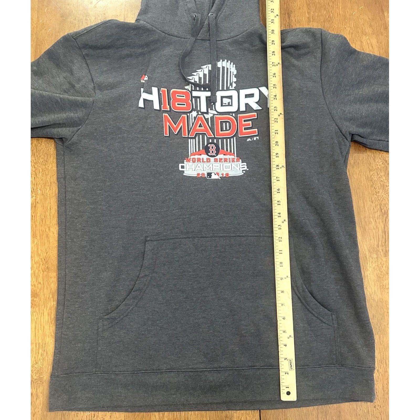 Vintage Majestic Boston Red Sox Hoodie Sweatshirt XLT 2018 World Series History Made Size US XL / EU 56 / 4 - 6 Thumbnail