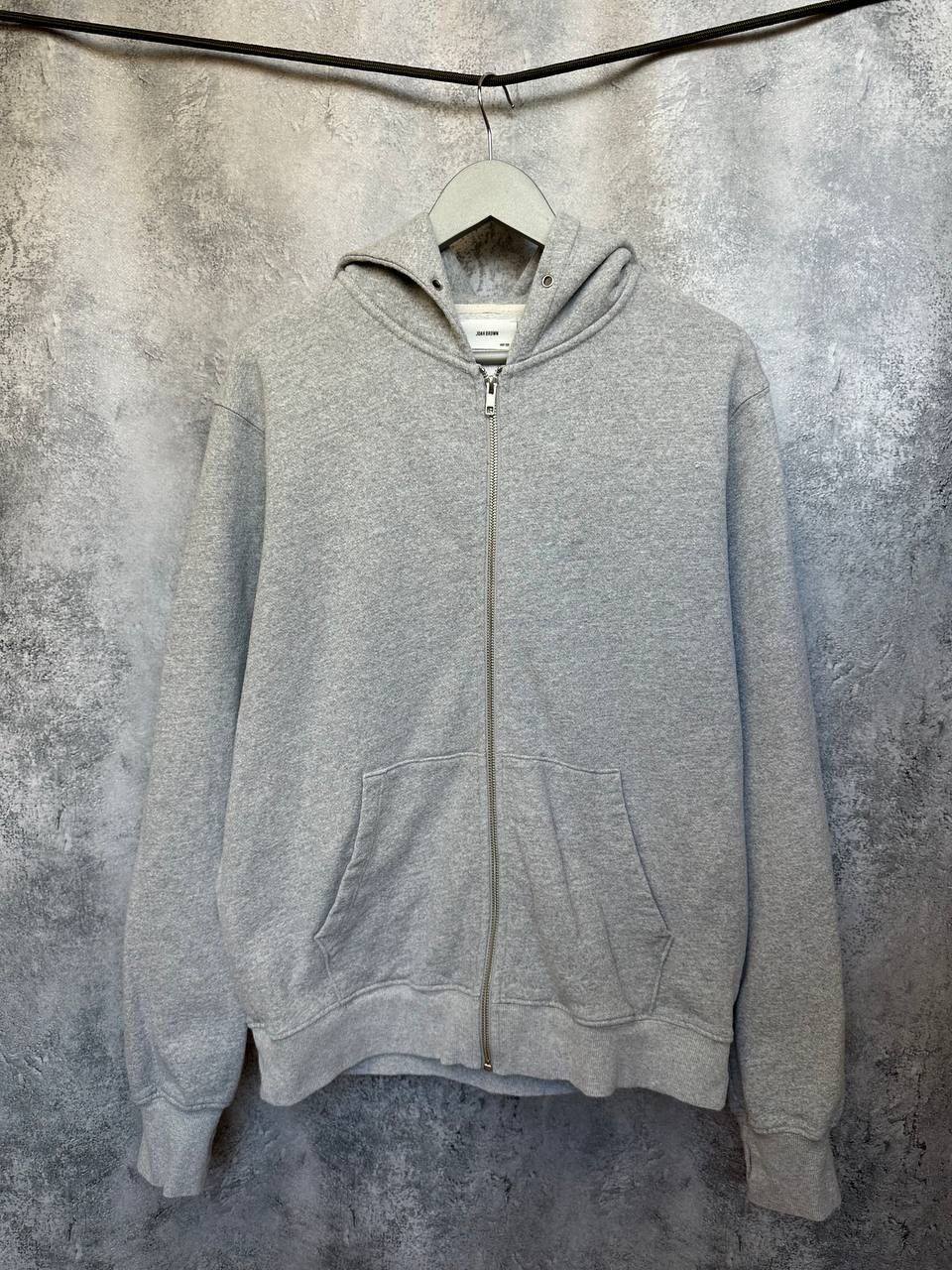 Other Joah Brown Full Zip Hoodie Gray Made USA Fleece Sweatshirt Size US L / EU 52-54 / 3 - 2 Thumbnail