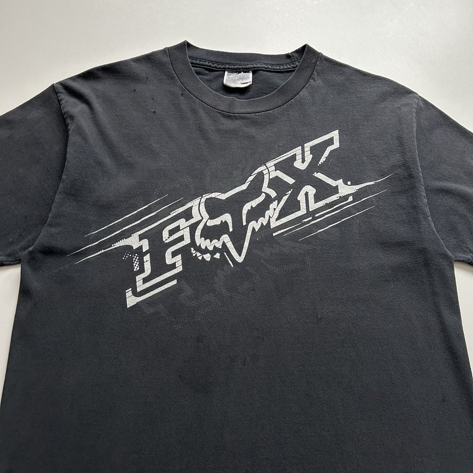 Fox Racing Vintage Y2K Fox Racing T Shirt Medium Faded Black Motocross Size US M / EU 48-50 / 2 - 2 Thumbnail