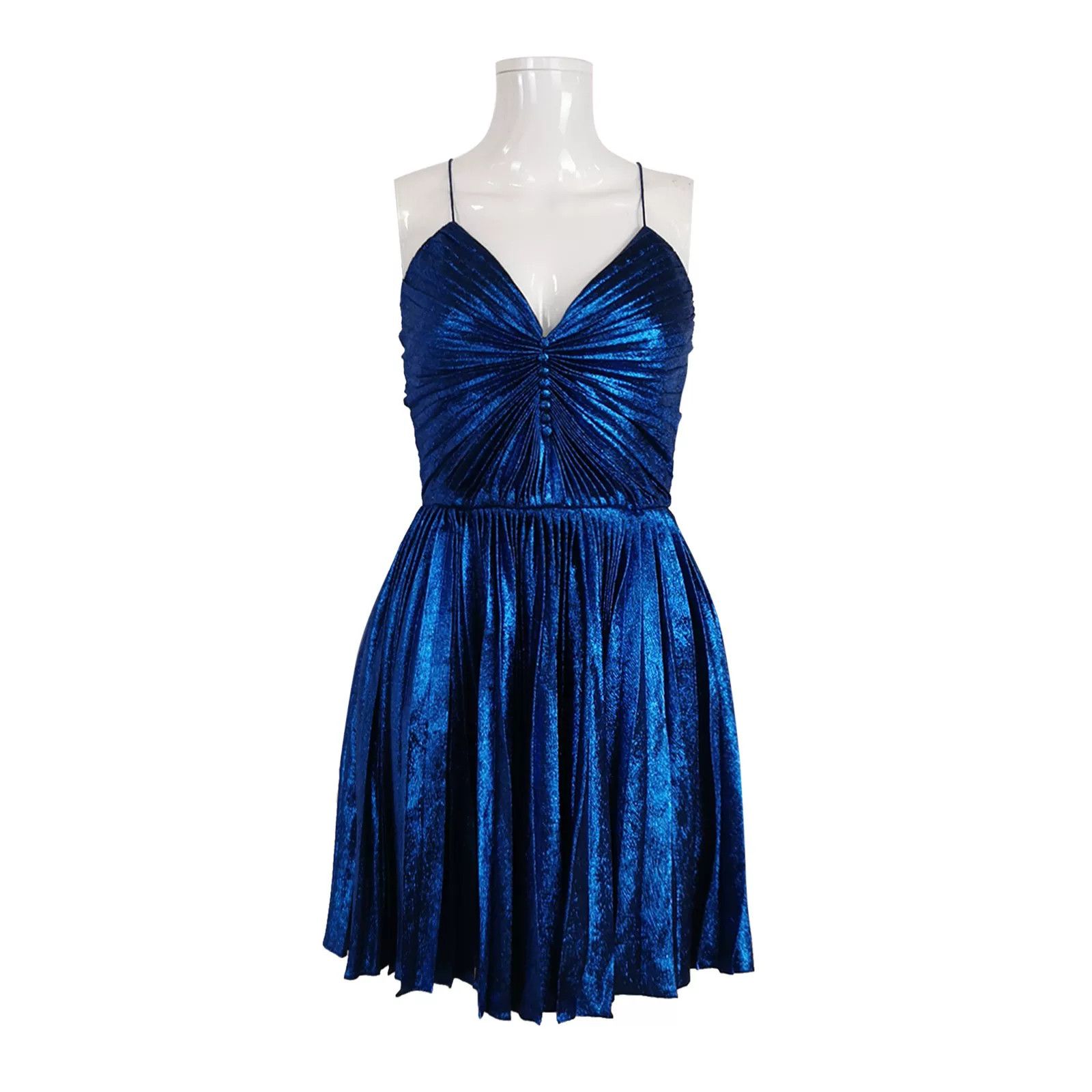 Saint Laurent Paris Saint Laurent Silk Blend Pleated Slip Dress Size XS / US 0-2 / IT 36-38 - 1 Thumbnail