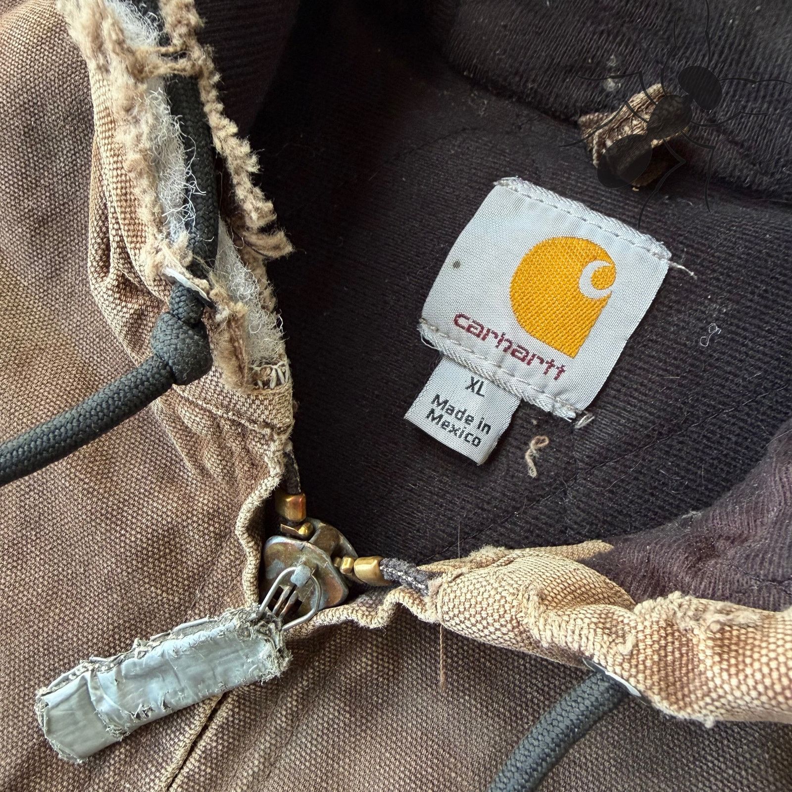 Carhartt × Vintage Vintage Y2K Carhartt J130 DKB brown hooded work wear jacket Size US XL / EU 56 / 4 - 5 Thumbnail