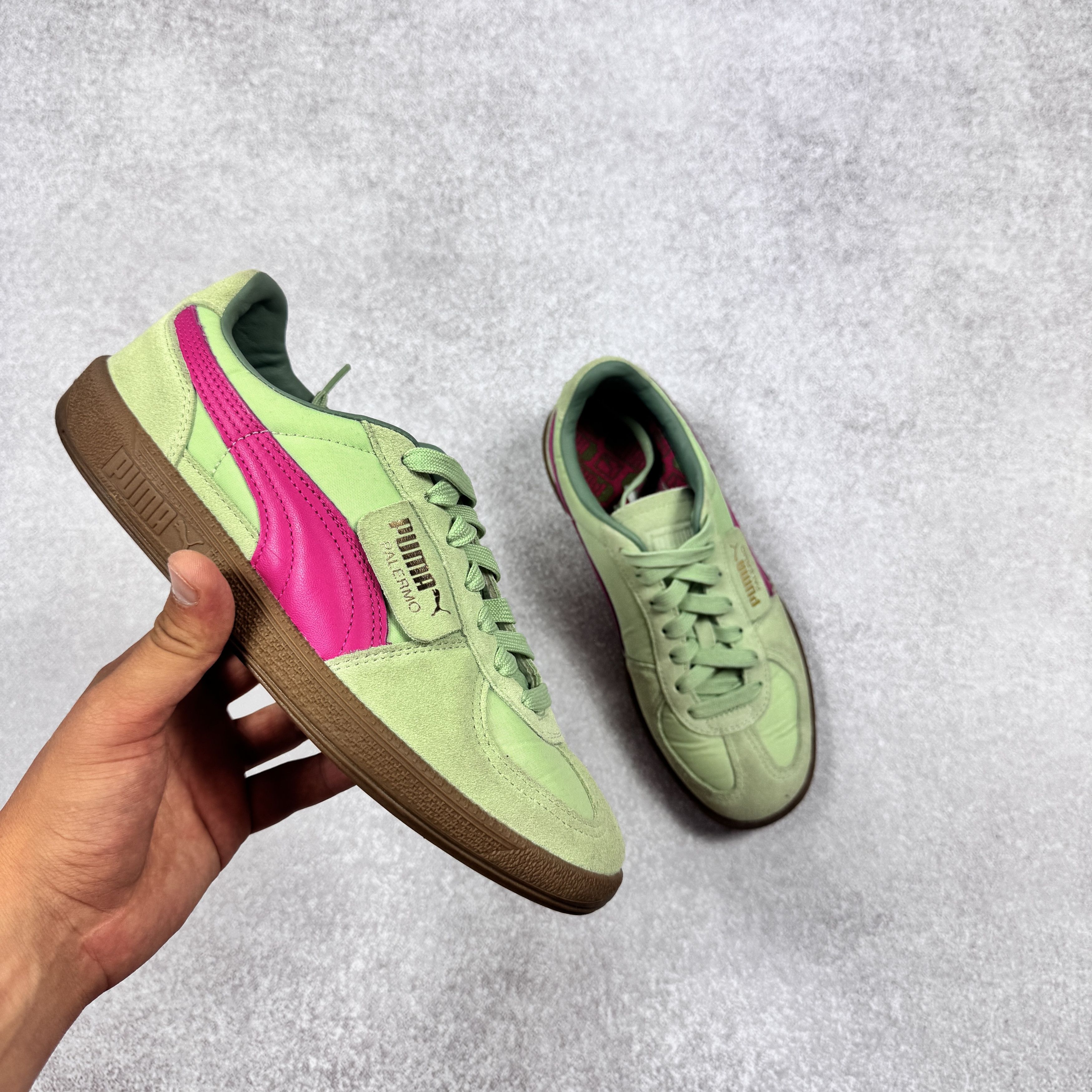 Puma Puma Palermo OG Green 383011-07 nylon suede sneakers size 39 Size US 7 / IT 37 - 1 Thumbnail