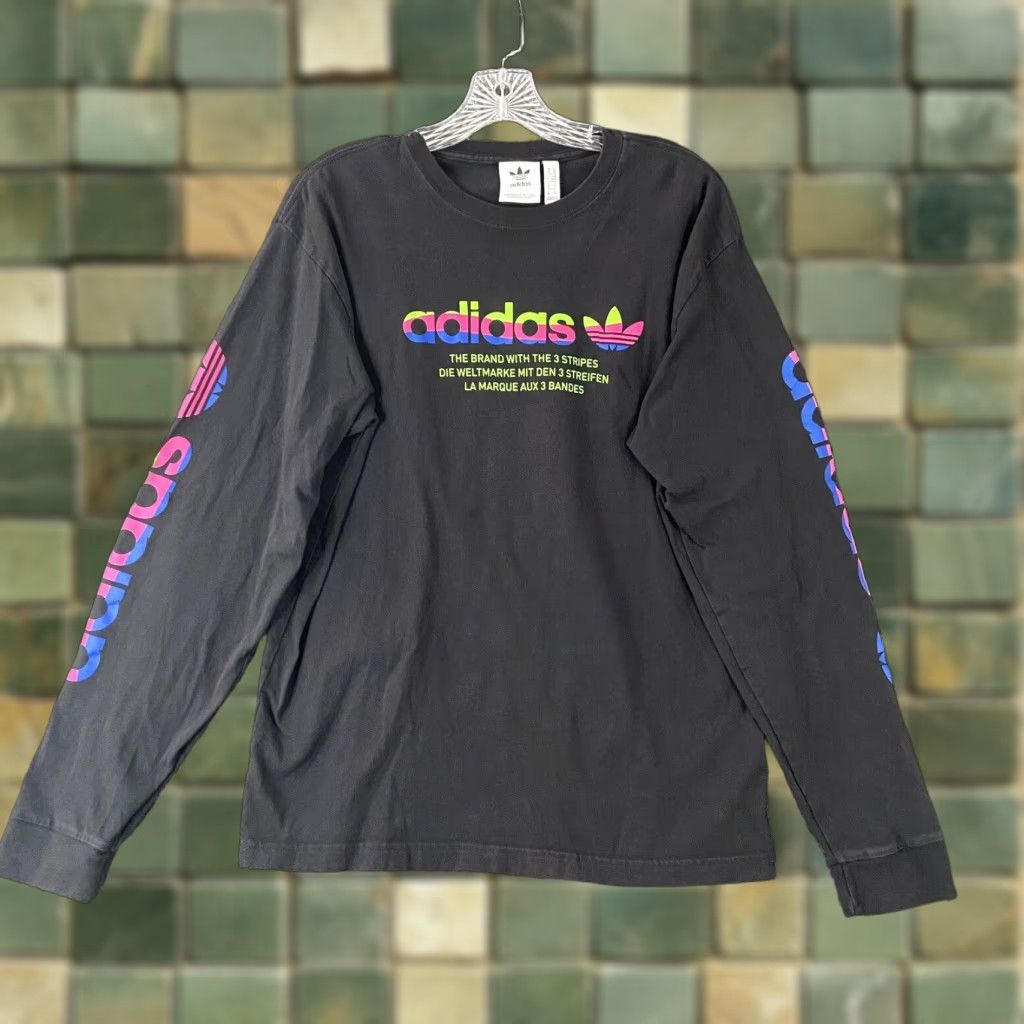 Adidas Adidas Mens Size M Black Long Sleeve Size US M / EU 48-50 / 2 - 1 Thumbnail