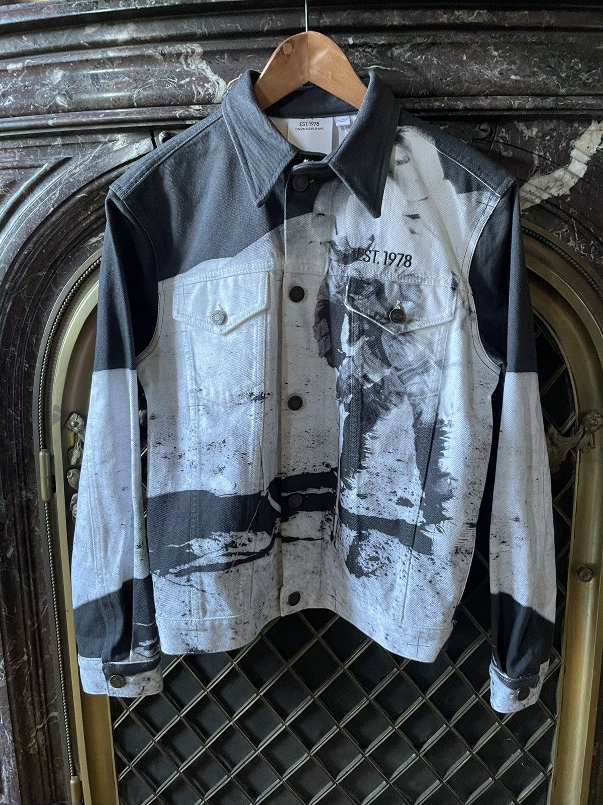Calvin Klein 205W39NYC Moon Landing Denim Jacket Size US S / EU 44-46 / 1 - 1 Thumbnail