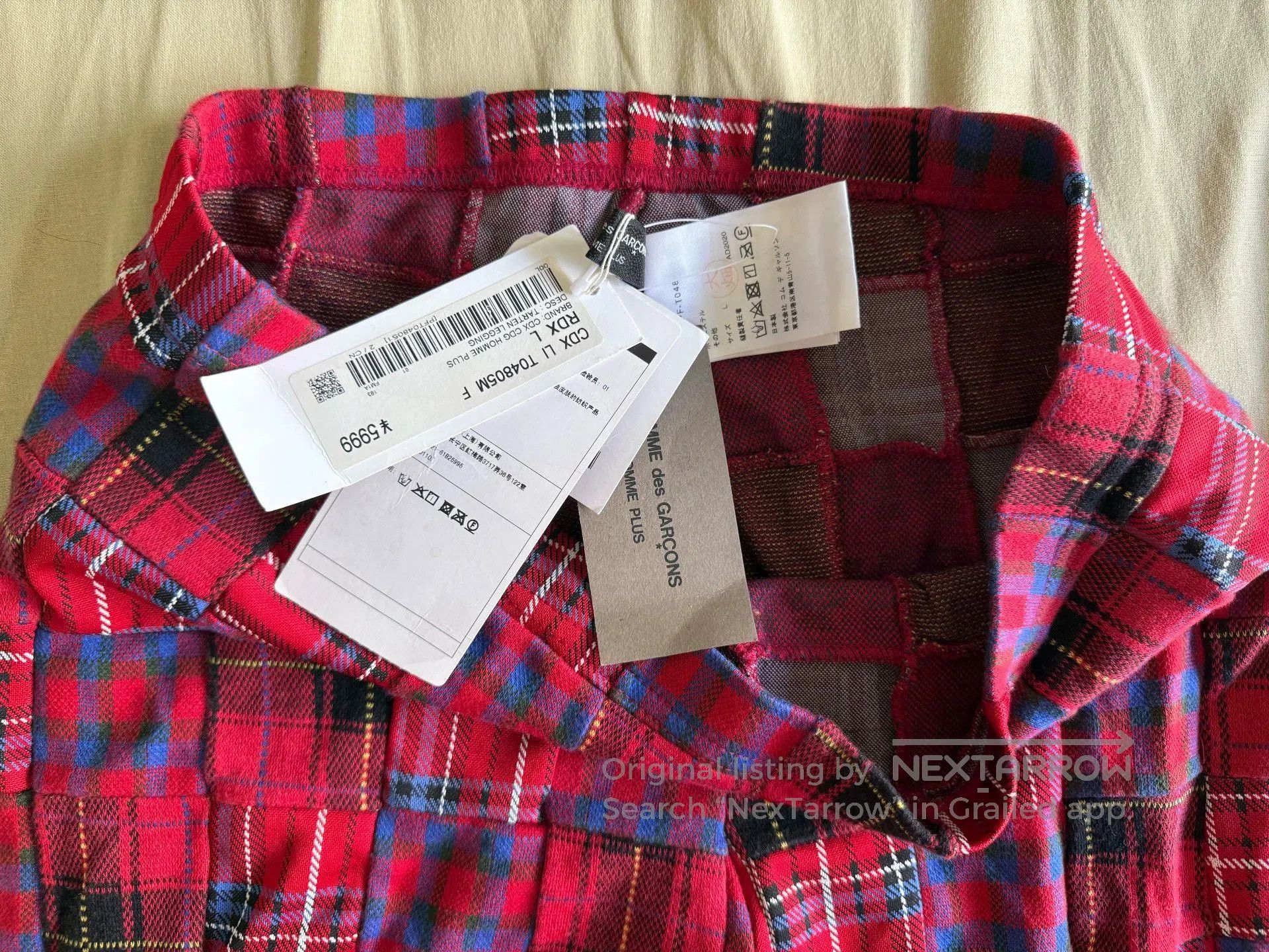 Comme des Garcons Comme des Garcons Plaid paneled trousers. Size US 32 / EU 48 - 2 Thumbnail