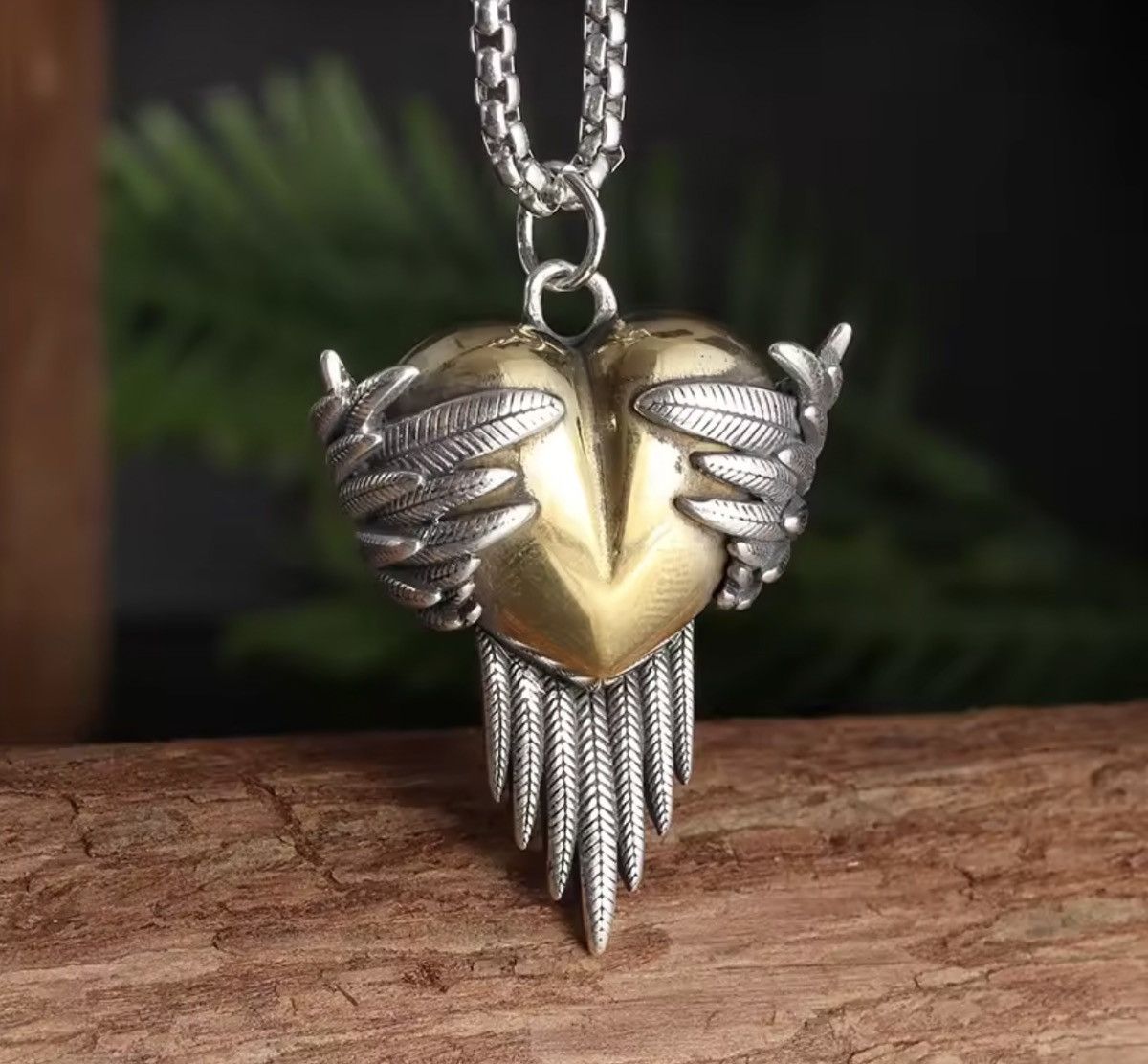 Jewelry Love Wing Gothic Pendant Necklace Size ONE SIZE - 3 Thumbnail