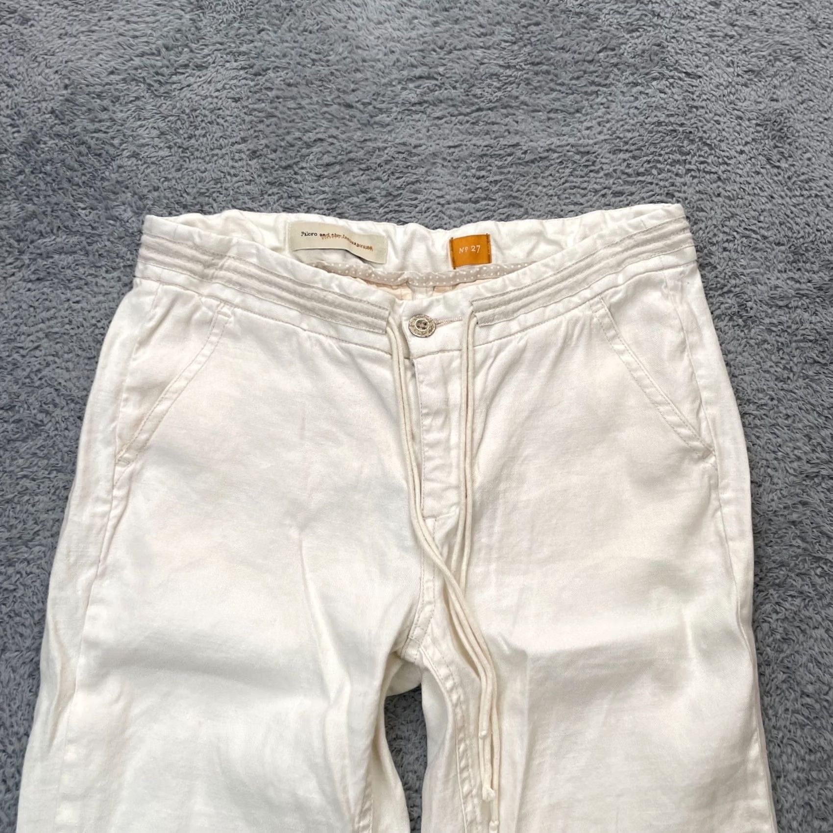 Anthropologie Anthropologie Pants Womens 27 Beige Pilcro And The Letterpress Linen Skinny Leg Pant Size 27" / US 4 / IT 40 - 6 Thumbnail