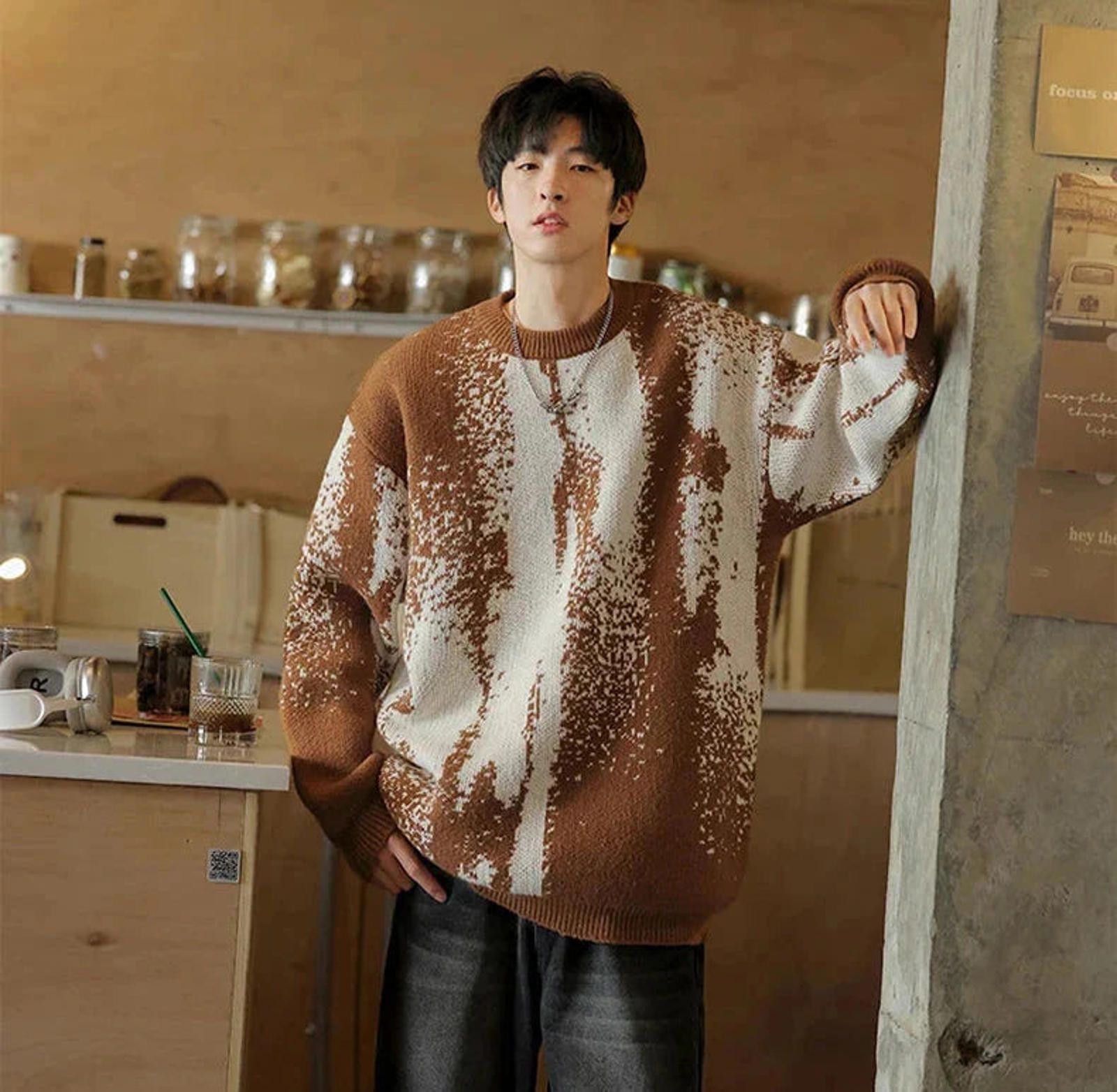 Other Abstract Print Crew Neck Sweater Size US M / EU 48-50 / 2 - 2 Thumbnail