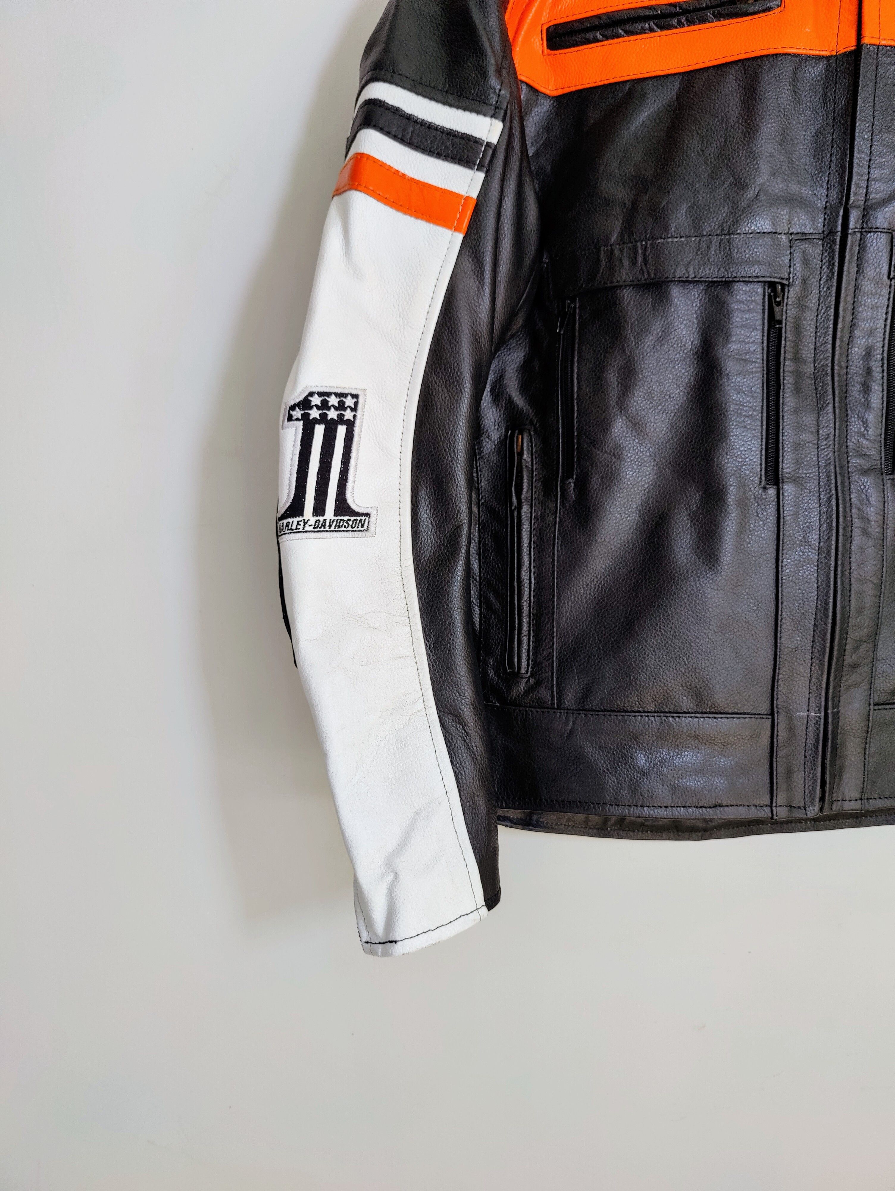 Vintage 🔥 Harley Davidson 🔥 Vintage Biker Leather STREETWEAR Size US L / EU 52-54 / 3 - 3 Thumbnail