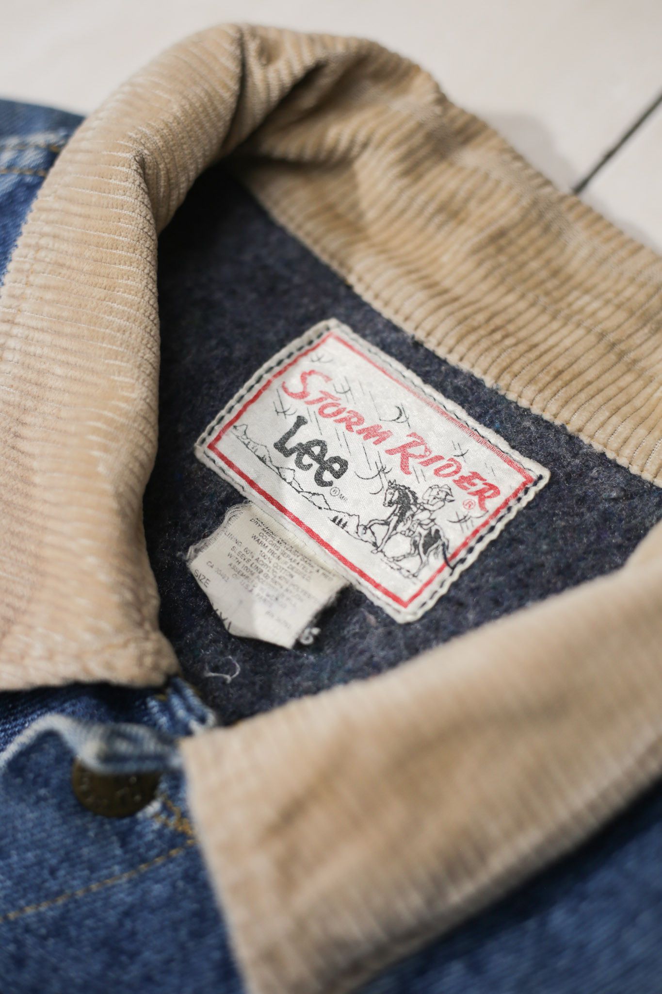 Lee × Vintage 80’s/90's Lee Storm Rider Denim Jacket XXL Size US XXL / EU 58 / 5 - 6 Thumbnail
