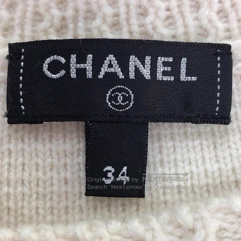Chanel Chanel 20k beige cashmere knit sweater Size XXS / US 00 / IT 34 - 5 Thumbnail