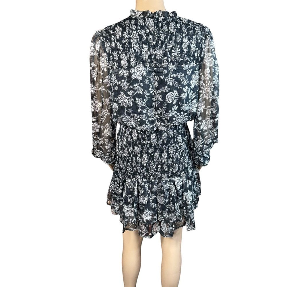 Other AQUA Floral Print Smocked Mini Dress Size L Size L / US 10 / IT 46 - 6 Thumbnail