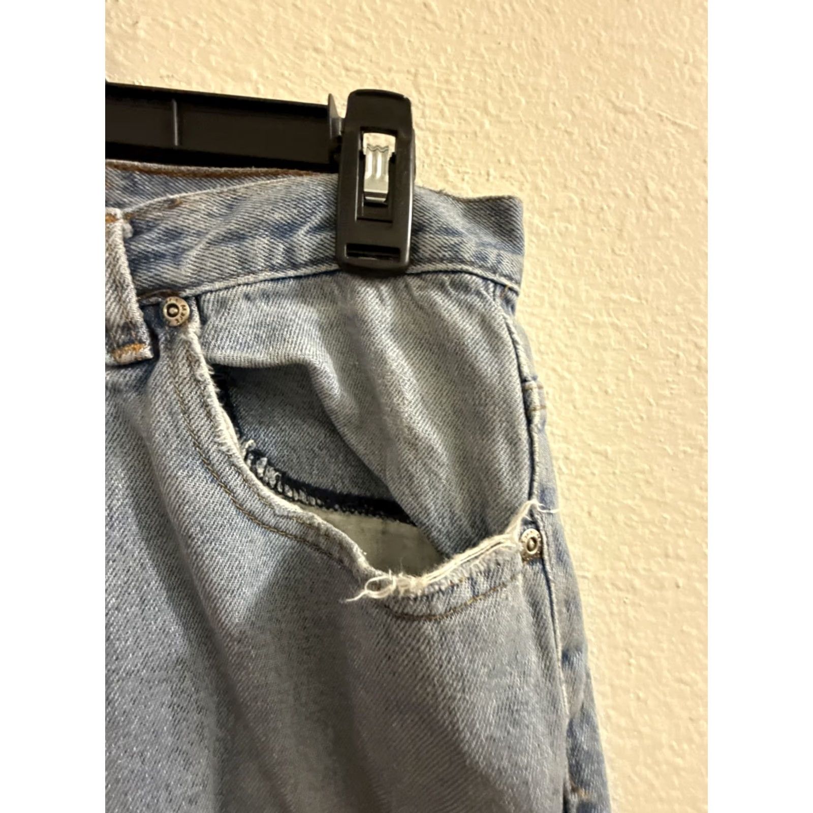 Denime VINTAGE Member's Mark Jeans Blue 32x30 Old School Faded Denim Frayed Mens Size US 32 / EU 48 - 3 Thumbnail