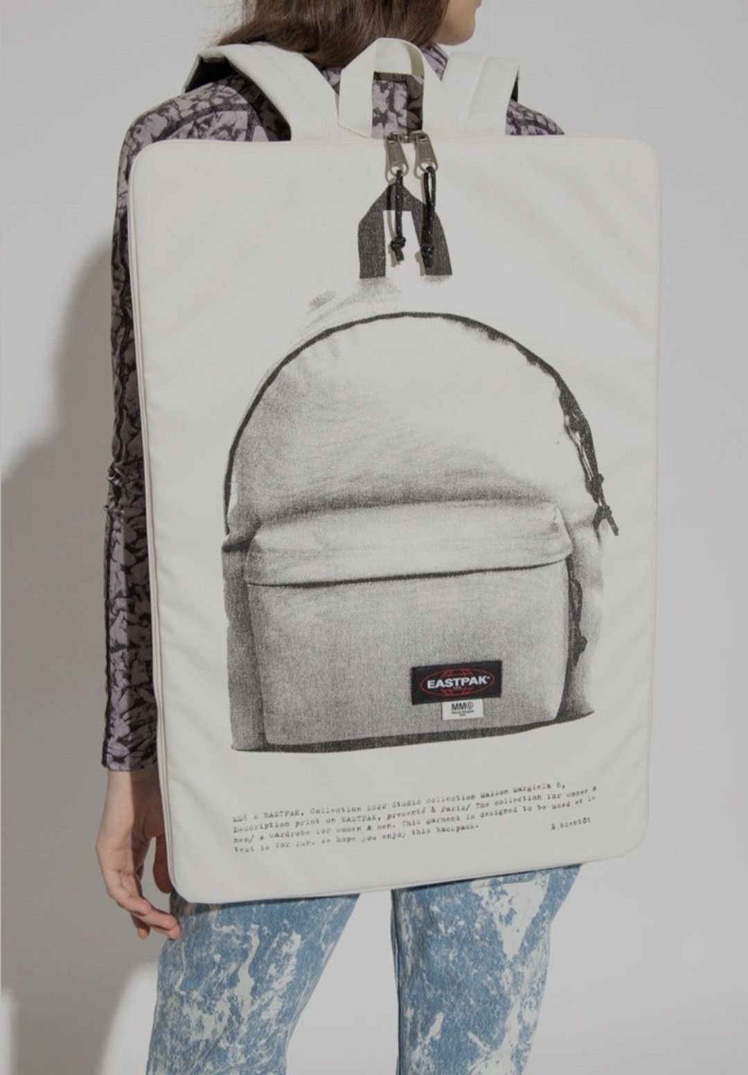 Maison Margiela Maison Margiela Off-White Eastpak Oversize Poster Backpack Size ONE SIZE - 2 Thumbnail