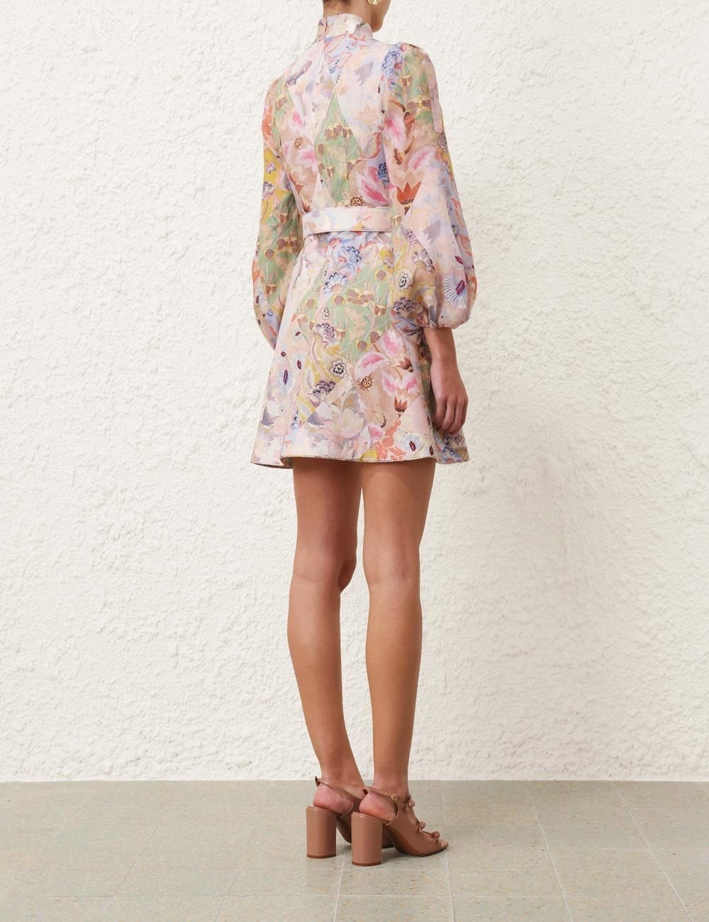 Zimmermann oc11z0825 Illustration Belted Mini Dress in Multicolor Size XS / US 0-2 / IT 36-38 - 4 Thumbnail
