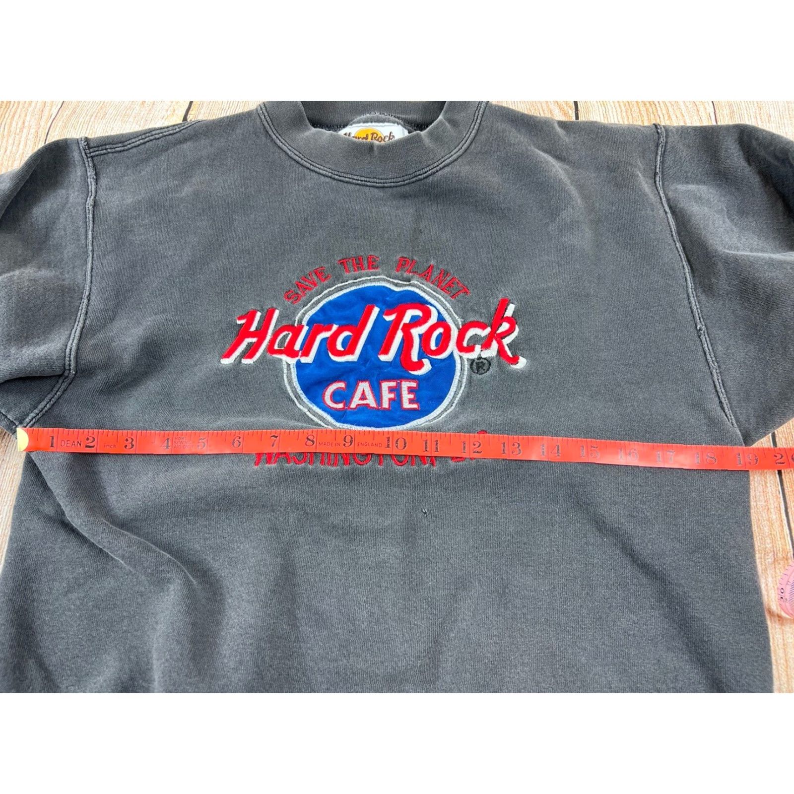 Hard Rock Cafe VINTAGE Hard Rock Cafe Sweatshirt Washington DC Faded Small Crewneck Gray Graphic Print Men S Pullover Shirt Size US S / EU 44-46 / 1 - 5 Thumbnail