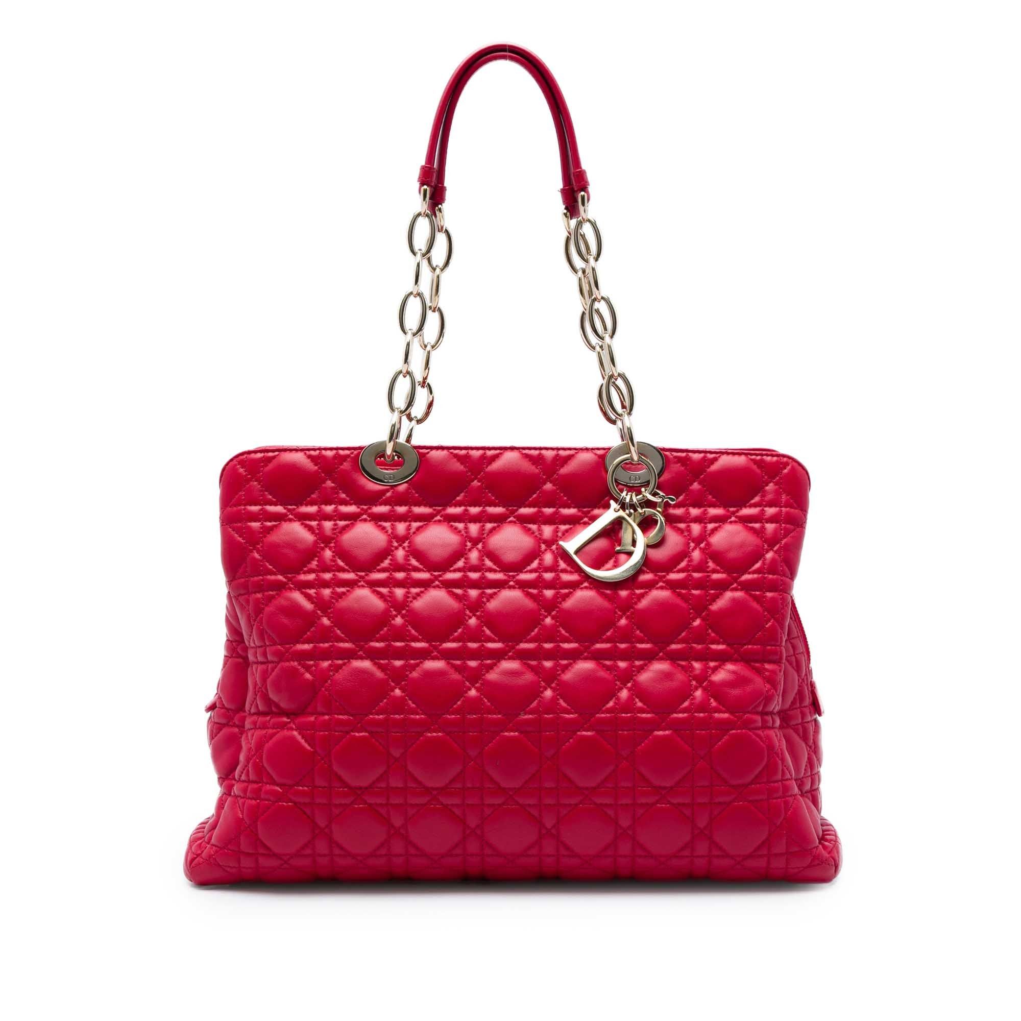 Dior Lambskin Cannage Soft Zipped Lady Dior Shopping Tote Size ONE SIZE - 1 Thumbnail