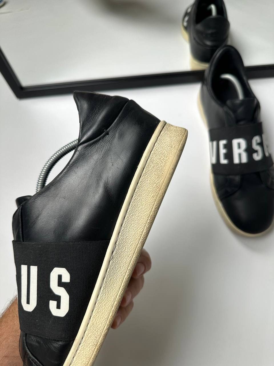 Versus Versace Versus Versace Low Top Black Leather Shoes Size US 9 / EU 42 - 6 Thumbnail