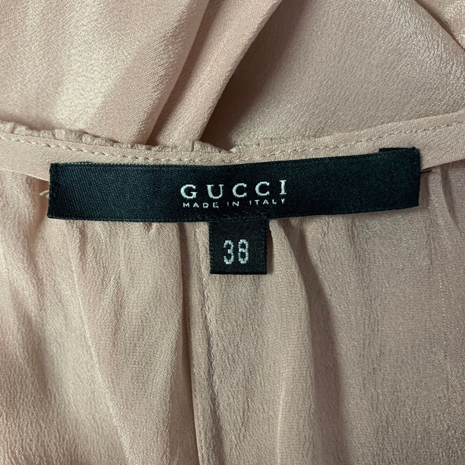Gucci GUCCI Size M Taupe Silk Blouse Size M / US 6-8 / IT 42-44 - 5 Thumbnail