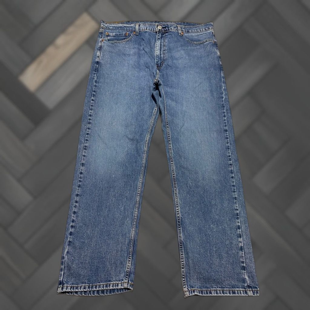 Levi's Levi's 505 Jeans Regular Fit Men Blue Denim 40x30 Classic Casual – 5-Pocket, Zip Button, Cotton Blend, Medium Wash, Straight, Mens Size US 40 / EU 56 - 1 Thumbnail