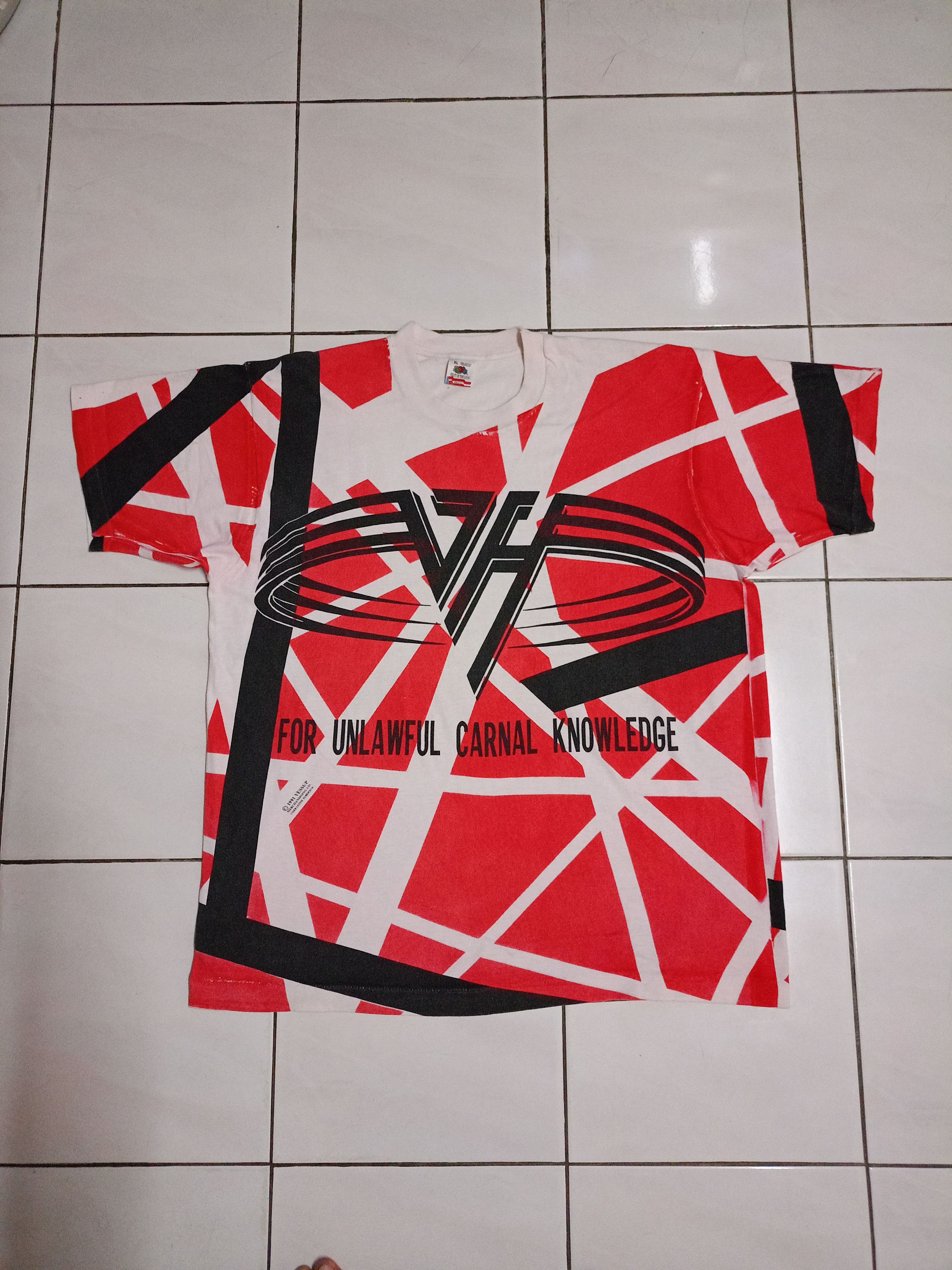 Band Tees × Vintage Vintage rare van Halen band T shirt/frankenstrat Size US XL / EU 56 / 4 - 5 Thumbnail