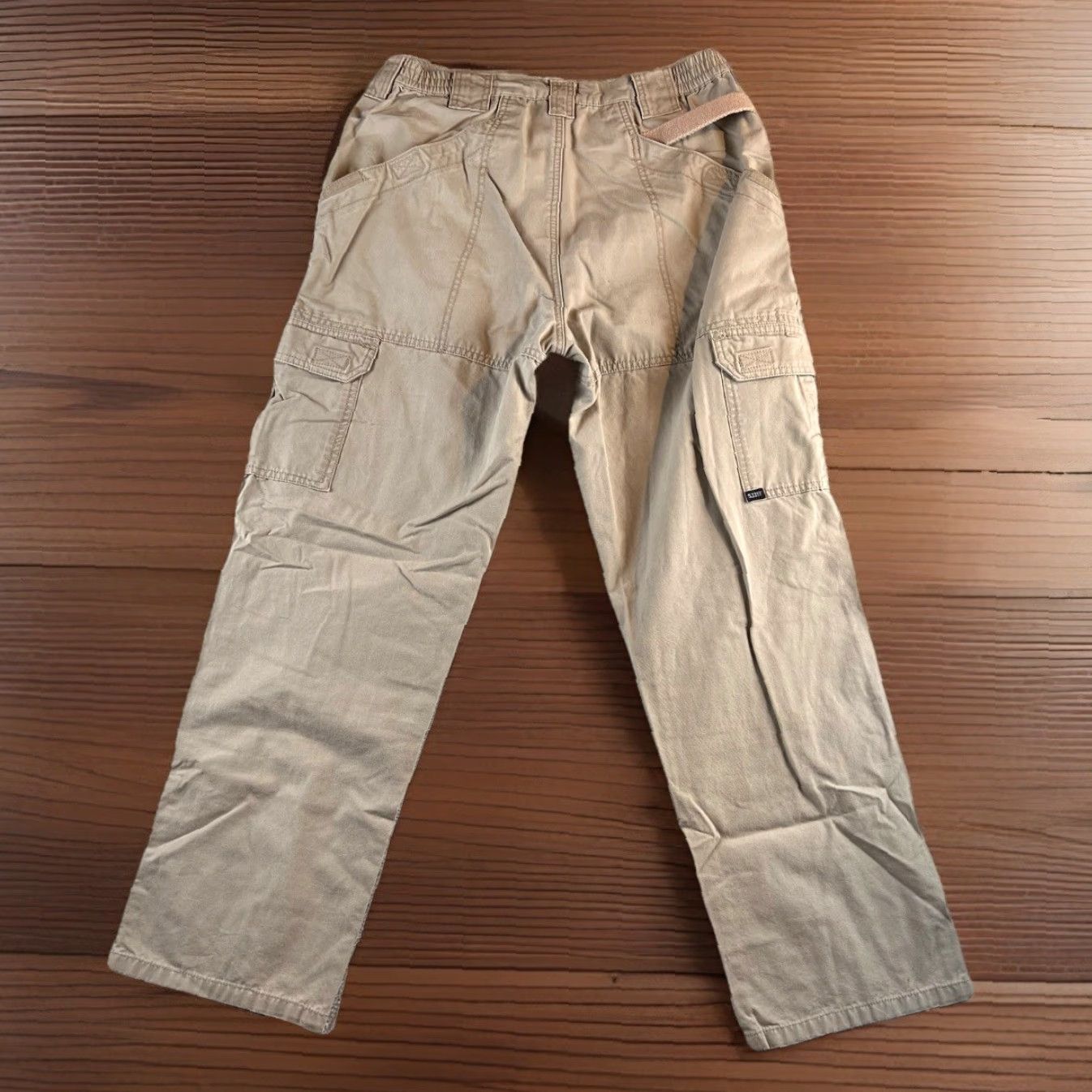 Vintage VINTAGE 5.11 Tactical Mens Regular Fit Canvas Cargo Pants 34x32 Khaki 74251 Size US 34 / EU 50 - 2 Thumbnail