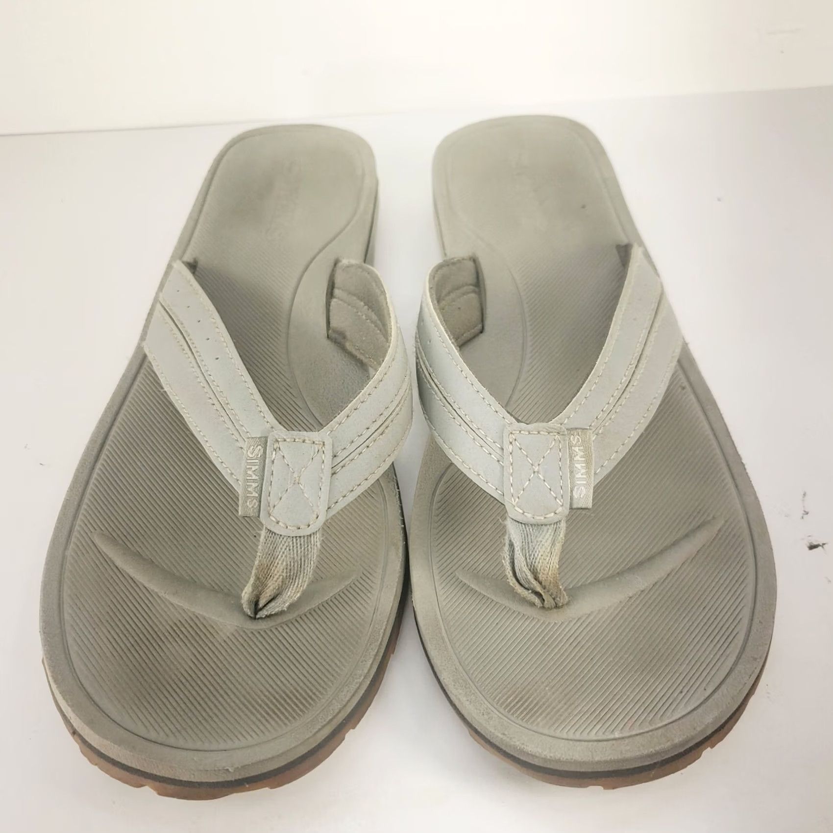 Vintage Simms Women’s Flip Flop Thong Sandals Size 9 Gray Slip On Boat Bottoms Shoes Casual Size 30" / US 8 / IT 44 - 3 Thumbnail