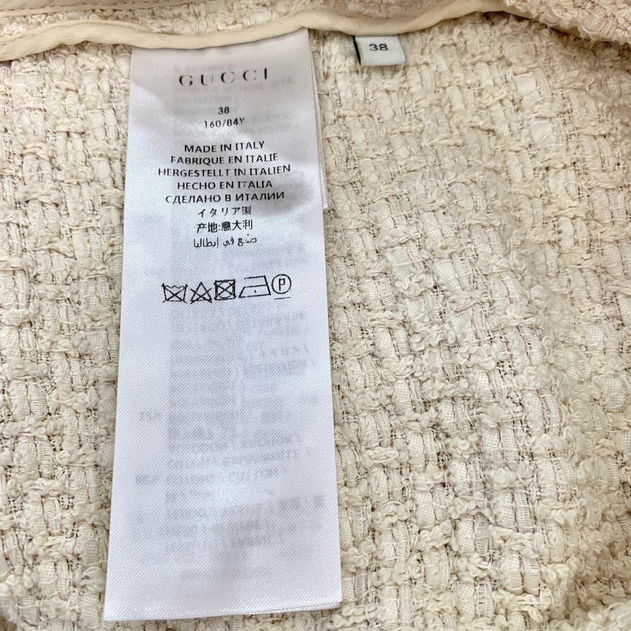 Gucci Gucci White Bouclé Knit Cardigan W/ Red & Navy Trimmed Pocke Size XS / US 0-2 / IT 36-38 - 6 Thumbnail