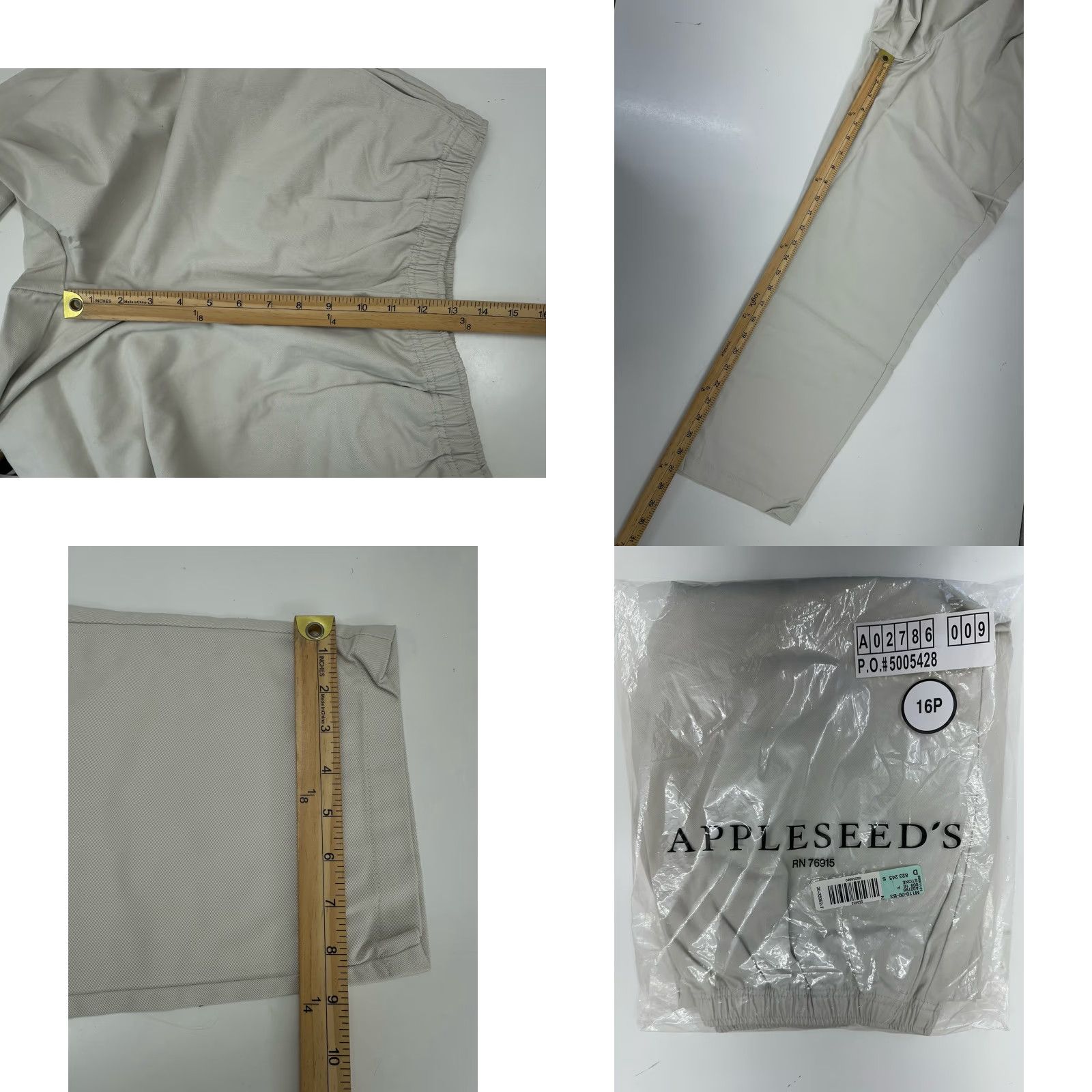 Vintage Appleseed's Womens Pants Petite 16 Stone Elastic Waist Pull On Size 38" / US 16 / IT 52 - 8 Thumbnail