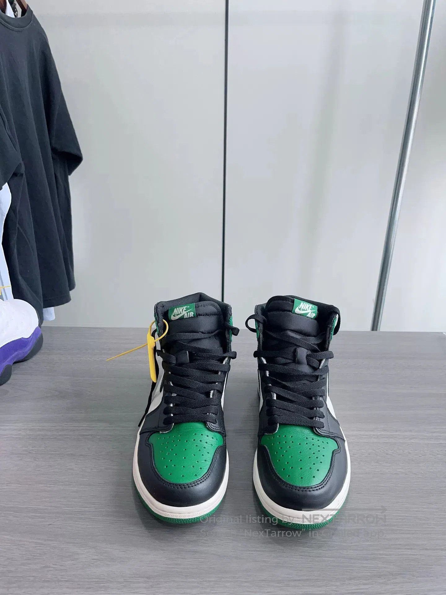 Jordan Brand AJ1 Black Green Toe. Size US 10 / EU 43 - 1 Thumbnail