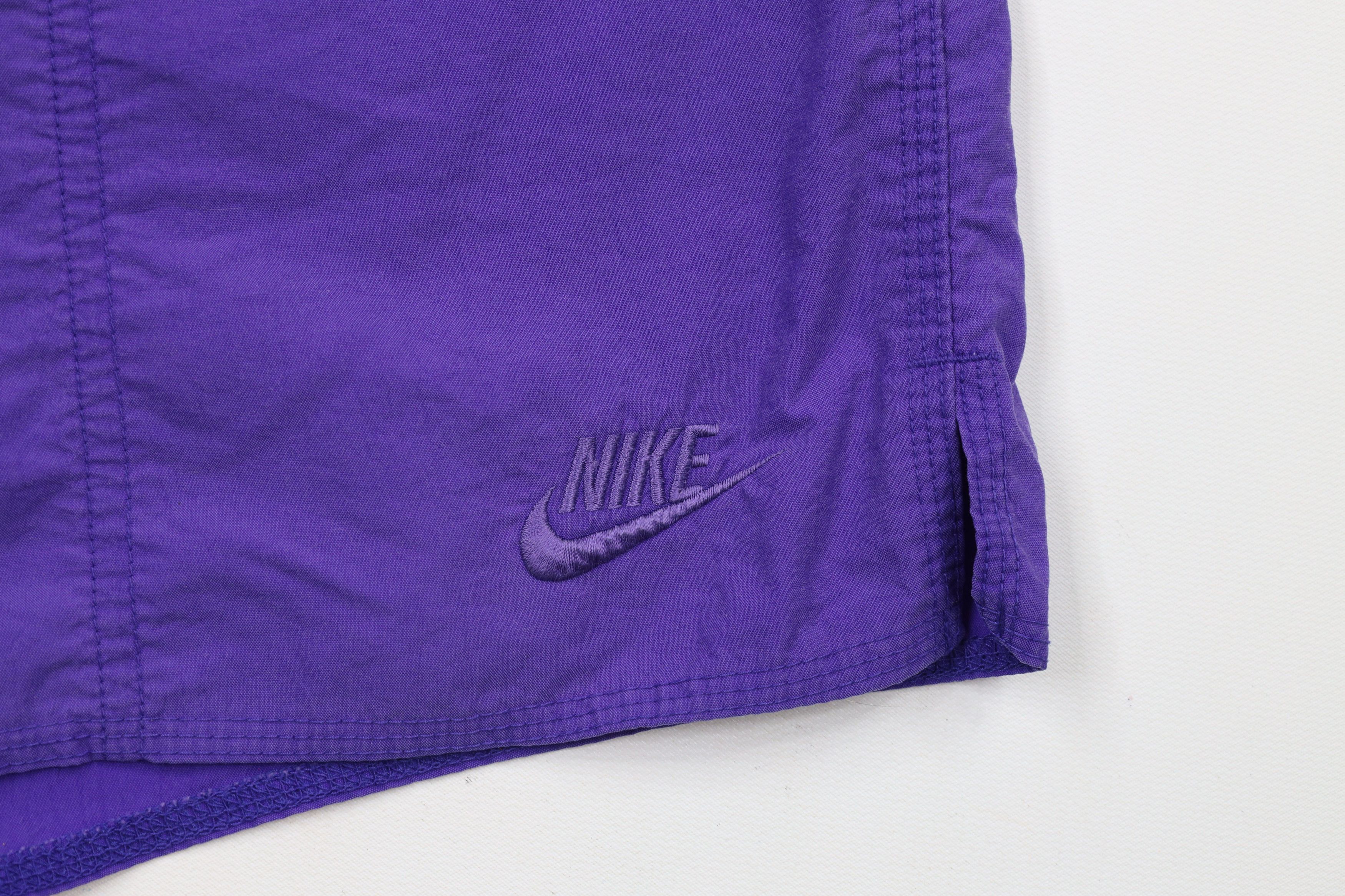 Nike × Vintage Vintage 90s Nike Lined Running Jogging Short Shorts Purple Size US 36 / EU 52 - 5 Thumbnail