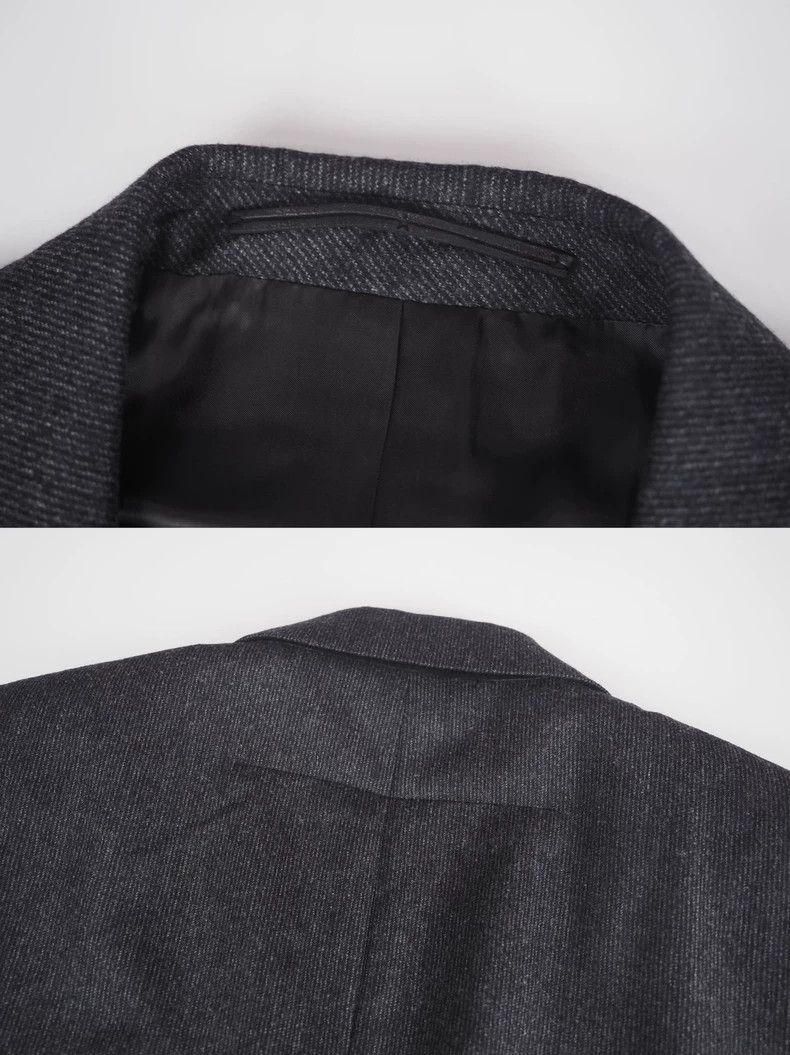 Givenchy Givenchy Size46 Auction Black and Grey Striped Wool Suit, S Size US M / EU 48-50 / 2 - 3 Thumbnail