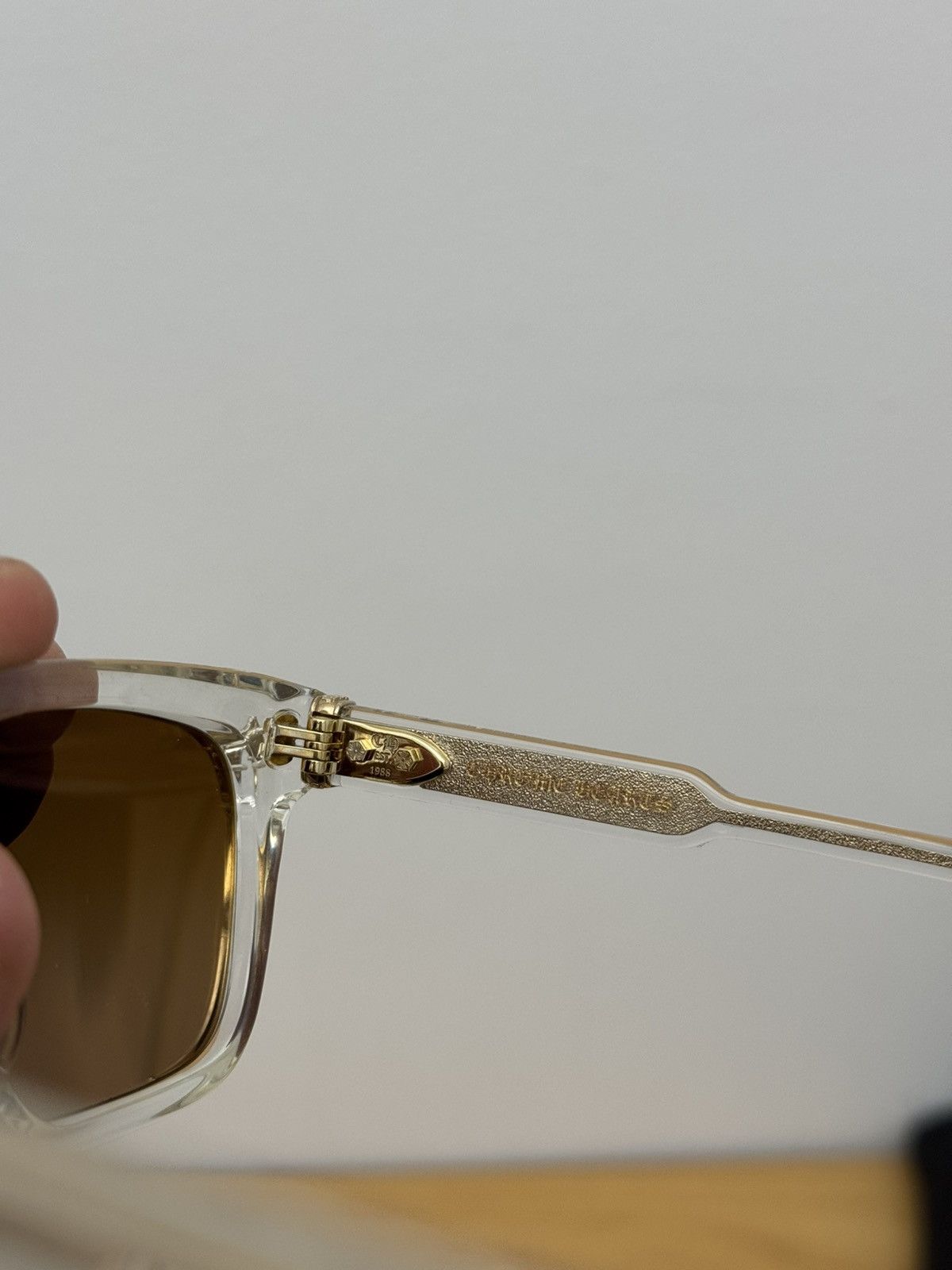 Chrome Hearts Chrome Hearts Ambidixtrous Crystal 18k Gold Glasses Size ONE SIZE - 16 Thumbnail