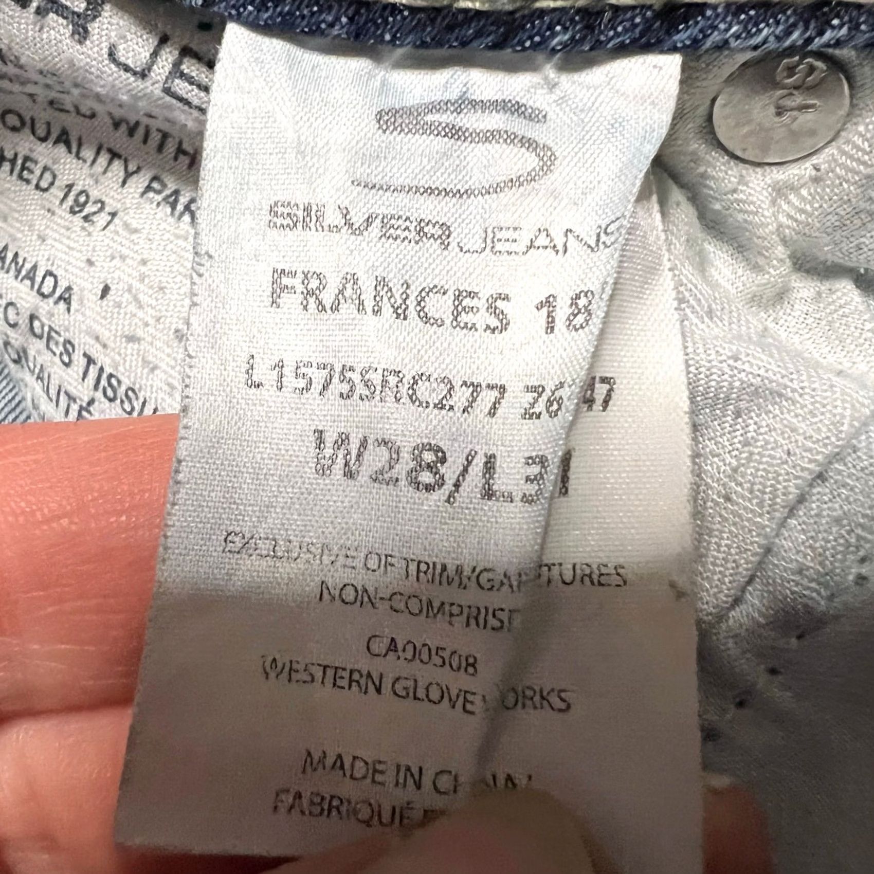 Silver Jeans Co. Silver Jeans Frances Boot Blue Jeans Womens 28 (30x29) Western Contrast Stitch Size 28" / US 6 / IT 42 - 6 Thumbnail