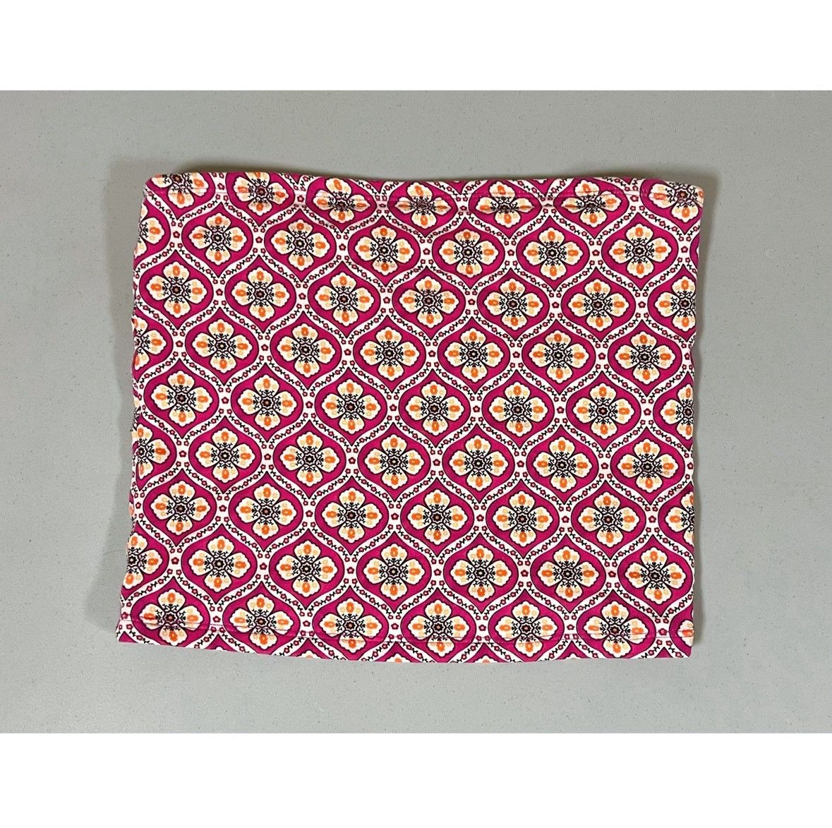 Vintage Pink Orange Geometric Floral Print Tube Top Shirt Size M 🌺✨ Size M / US 6-8 / IT 42-44 - 1 Thumbnail