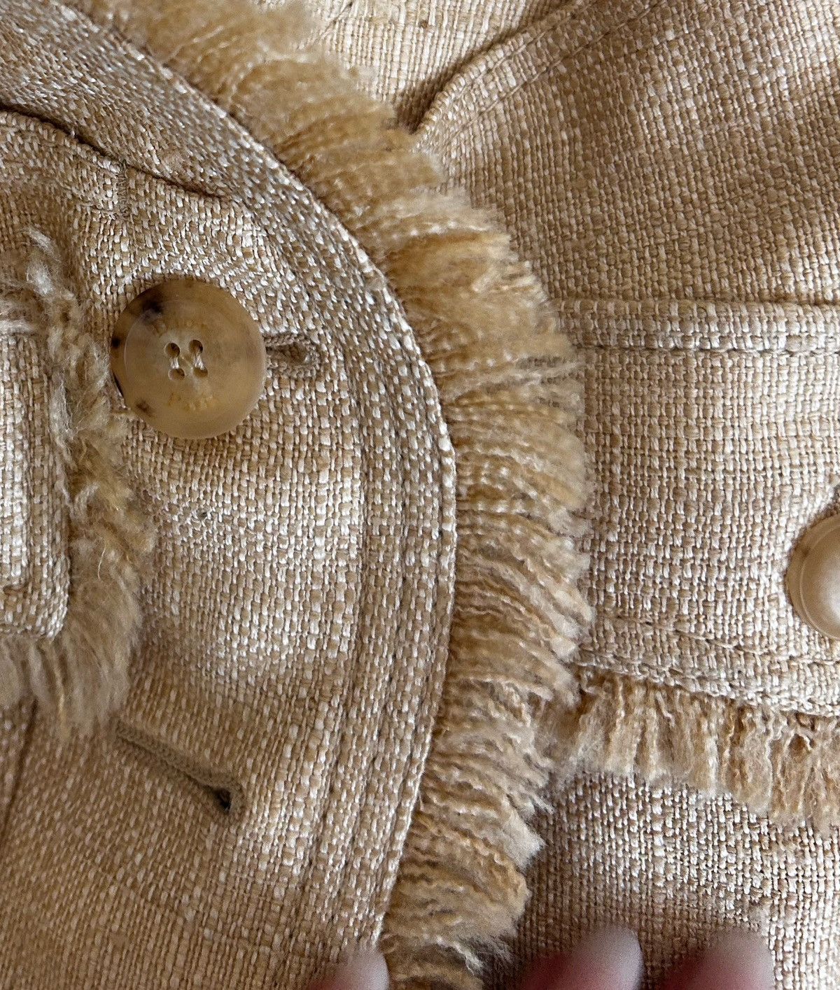 Dior × John Galliano Dior Vintage (2011) Off the Shoulder Bar Vest - Beige Tweed Size XS / US 0-2 / IT 36-38 - 22 Thumbnail