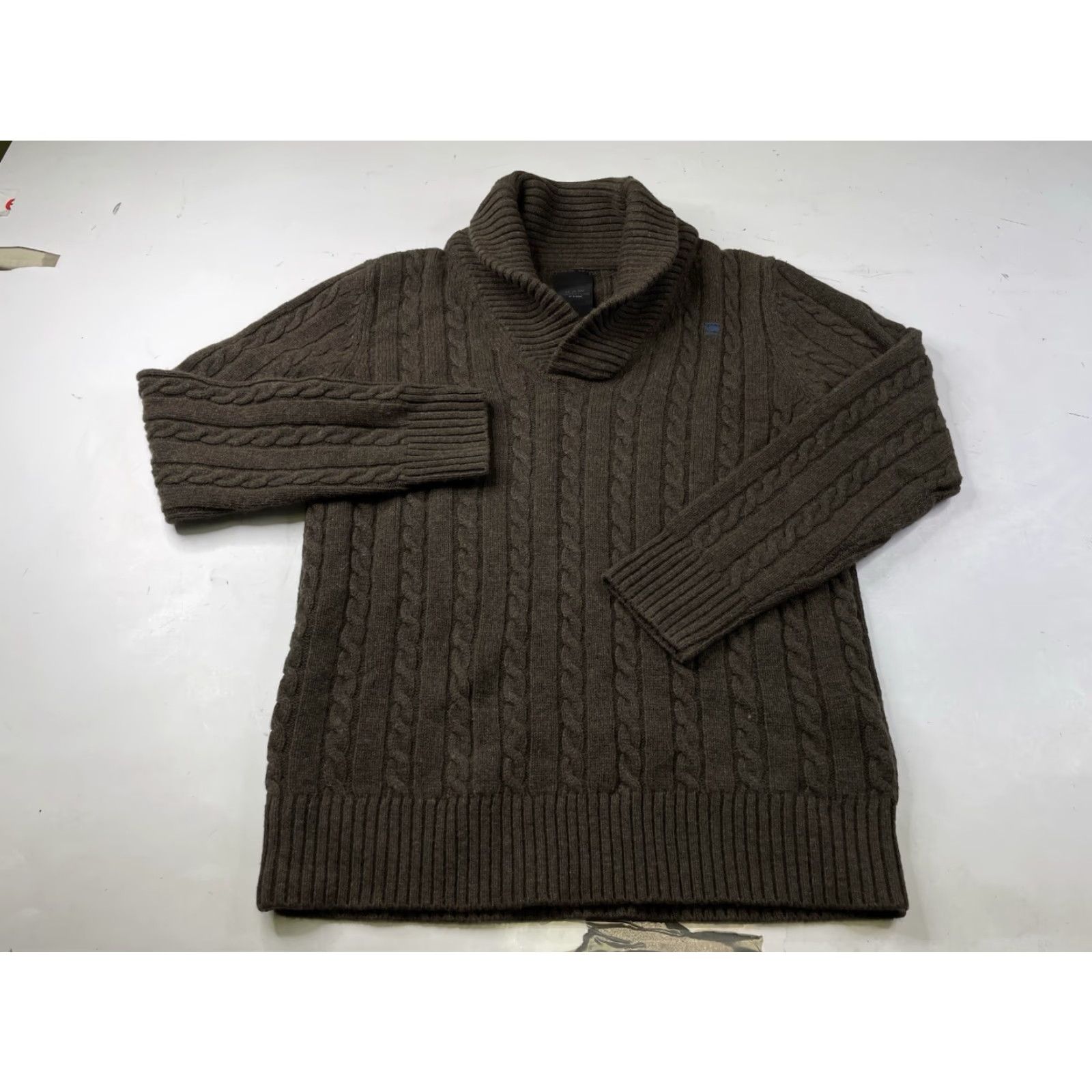 G-Star G-Star CL East Shawl Collar Knit L/S Jumper Men's 2XL Wool Blend Cable Knit Jumper Size US XXL / EU 58 / 5 - 2 Thumbnail