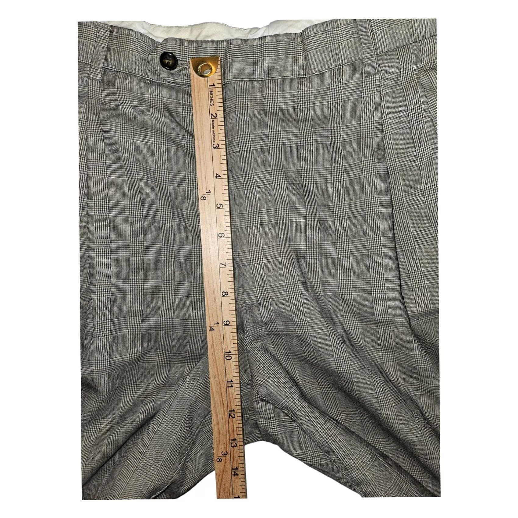 Brooks Brothers Brooks Brothers Wool Pants 36 Men Dress Pants Gray Check Italy Wool Regular 32 In Inseam Slim? No, keep as per data. Size US 36 / EU 52 - 4 Thumbnail