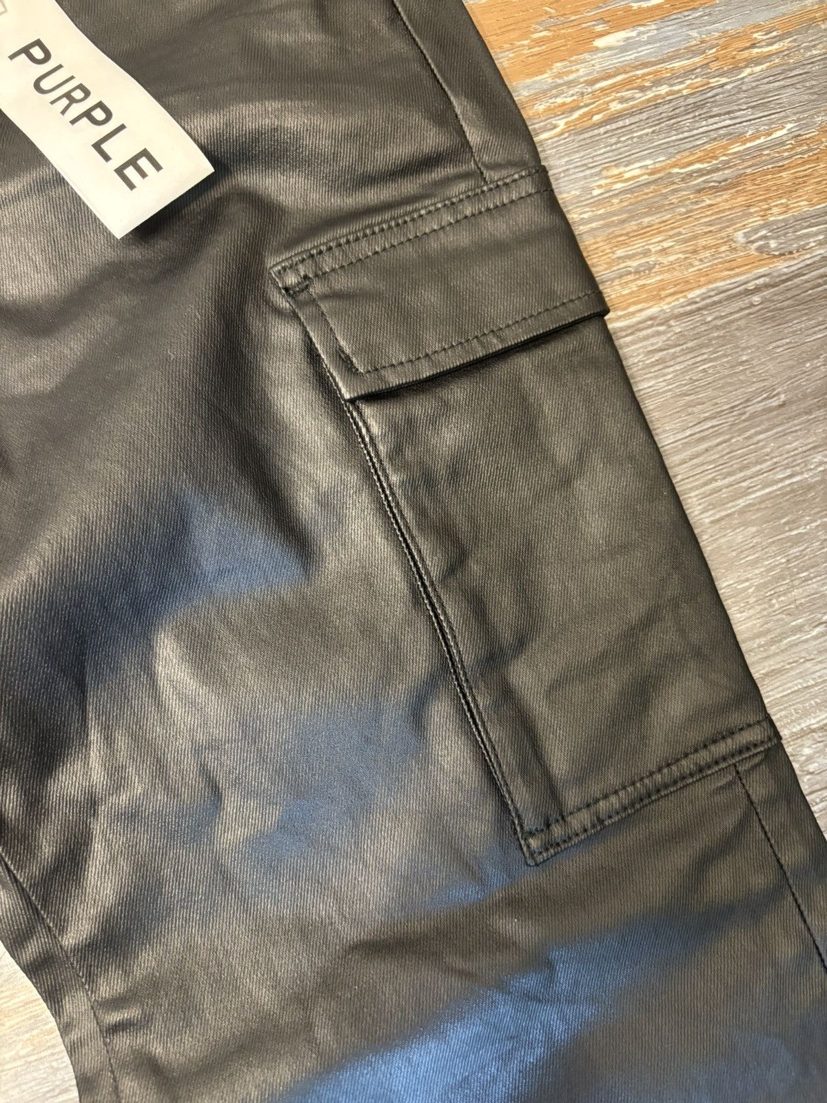 Purple Brand Purple Brand P004 Flared Leathered Denim Size 38 Size US 38 / EU 54 - 3 Thumbnail
