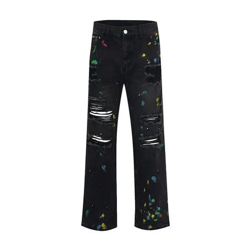 Jean paint flare damaged ripped jeans Size US 30 / EU 46 - 5 Thumbnail