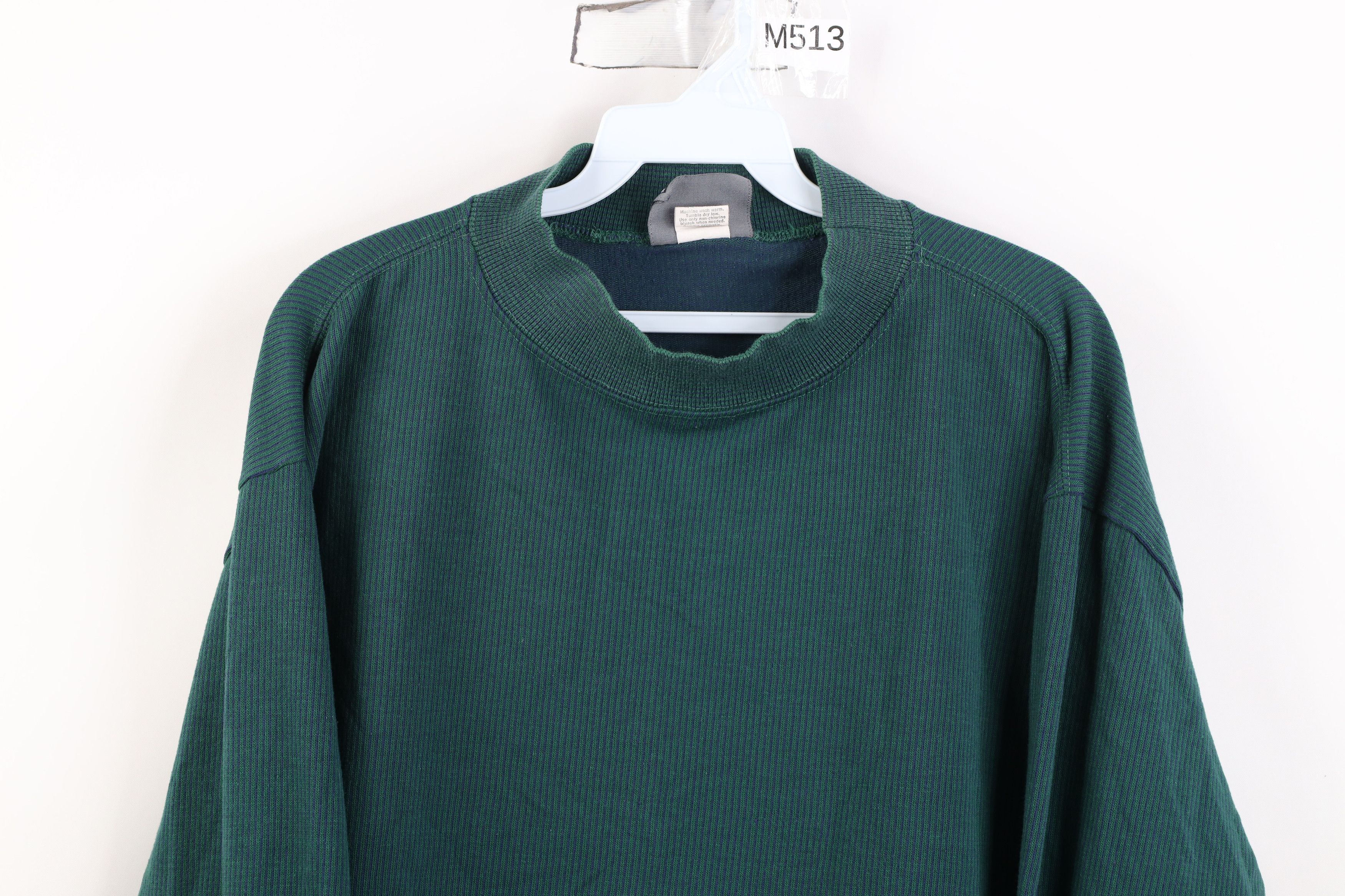 Vintage Vintage 90s Streetwear Ribbed Knit Mock Neck T-Shirt USA Size US XXL / EU 58 / 5 - 2 Thumbnail