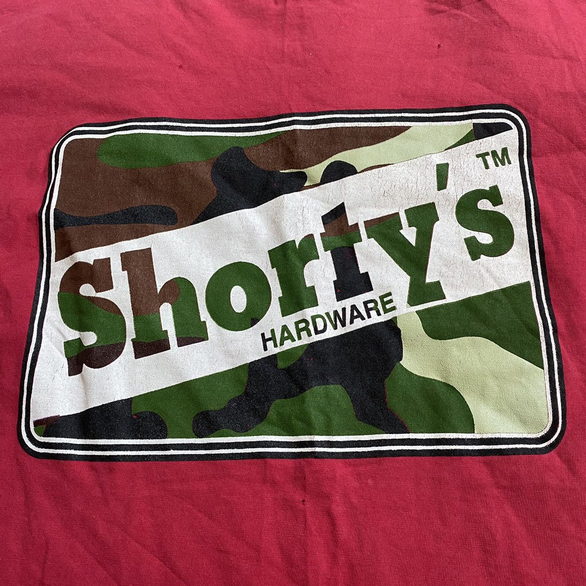 Shorty's Skateboards VINTAGE SHORTY’S SKATEBOARDS BIG CAMO LOGO T SHIRT Size US M / EU 48-50 / 2 - 3 Thumbnail