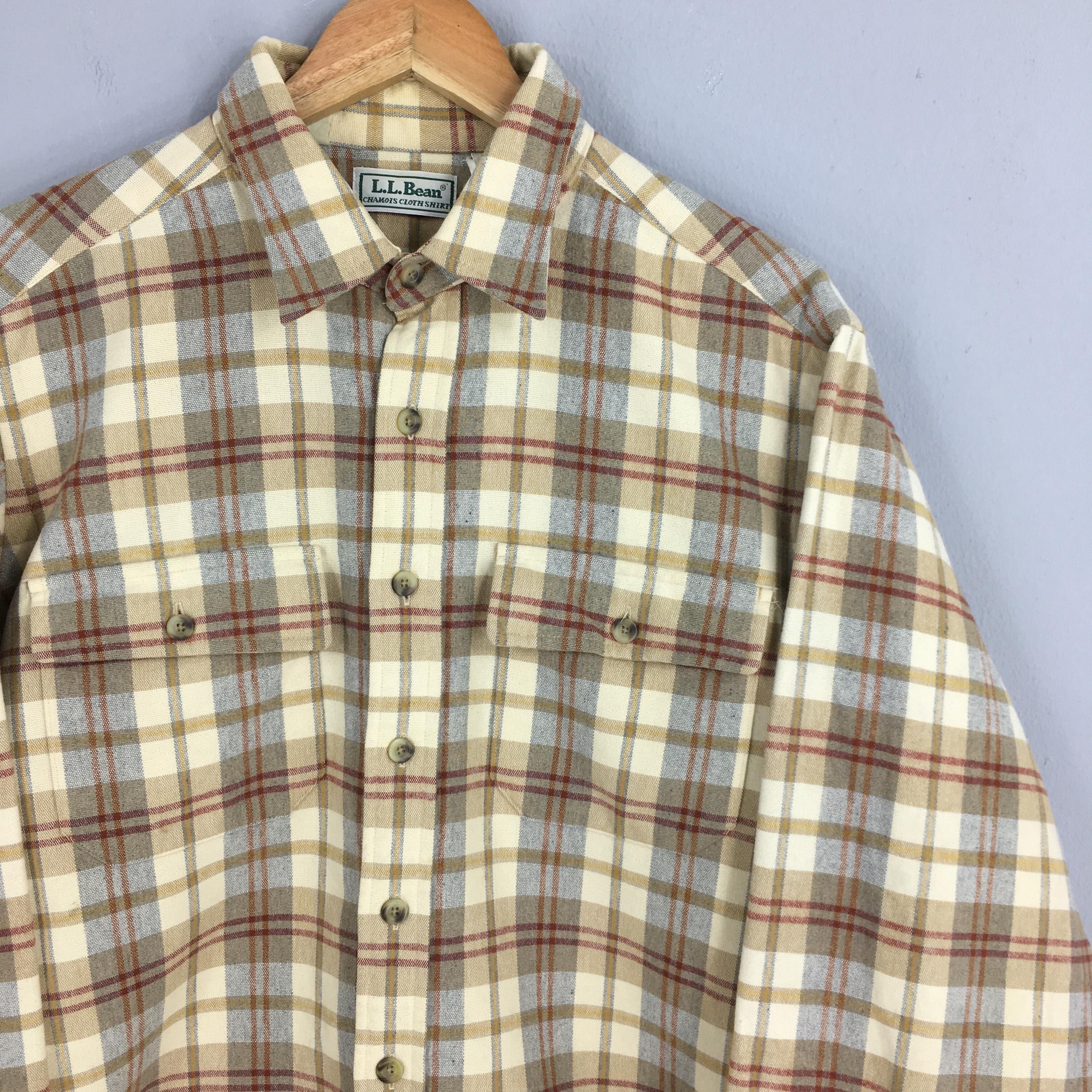 Flannel × L.L. Bean Vintage LL Bean Flannel Checkered Shirt Men Large Size US L / EU 52-54 / 3 - 2 Thumbnail