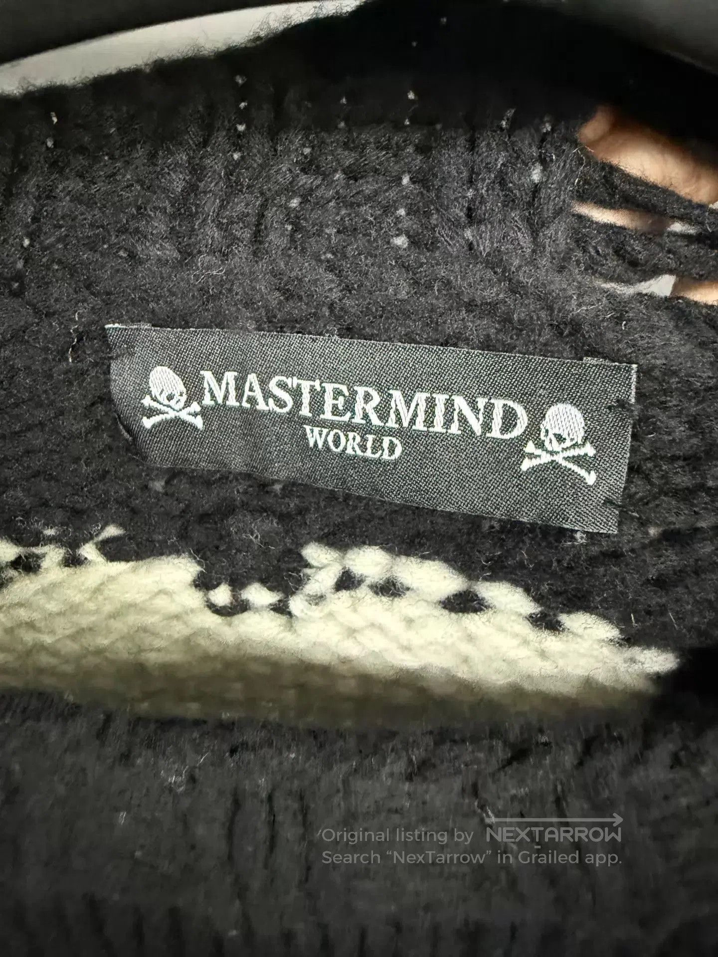 Mastermind Japan Black Distressed Knit Sweater. Size US S / EU 44-46 / 1 - 3 Thumbnail