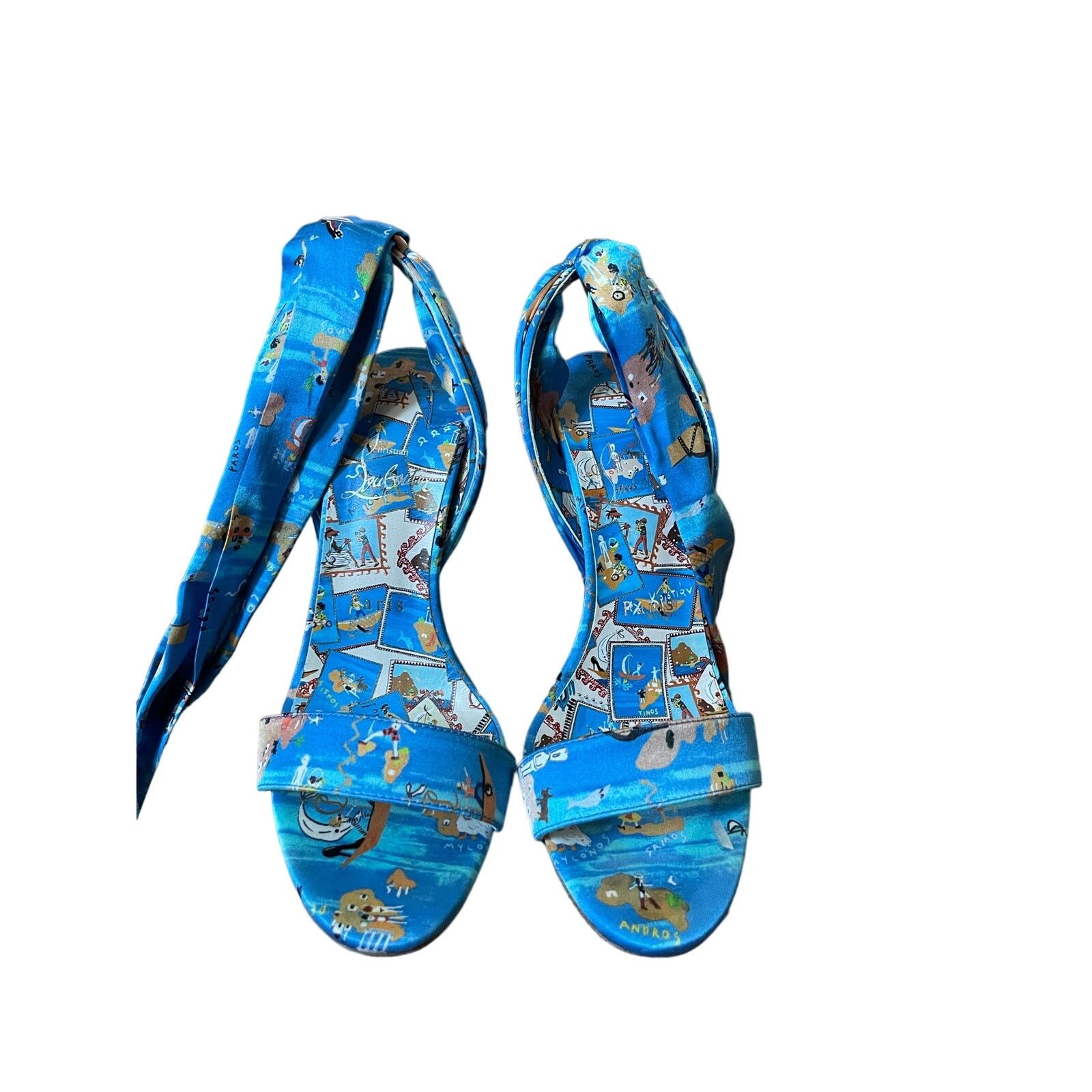 Christian Louboutin Christian Louboutin Sandale Du Desert Odissey Tie Heels 37 Size US 6.5 / IT 36.5 - 4 Thumbnail