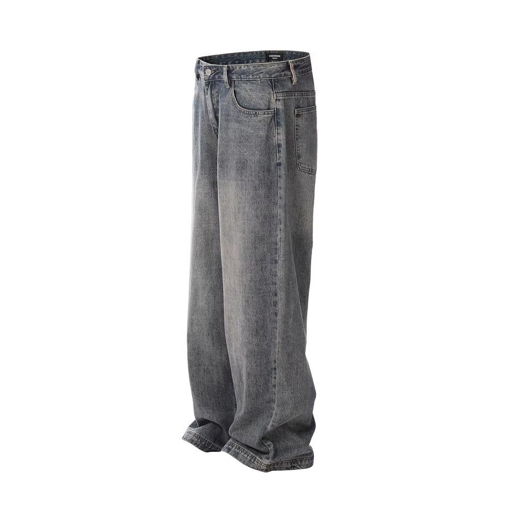 Japanese Brand × Jean Washed distressed men's retro all-match loose jeans Size US 32 / EU 48 - 2 Thumbnail