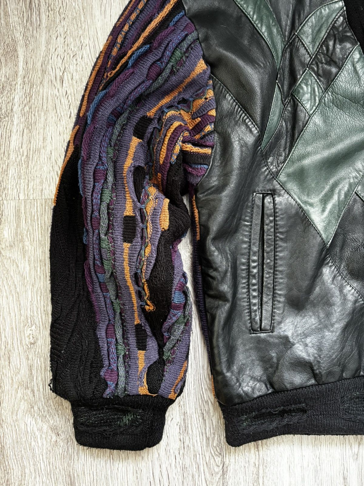 Other ARCHIVE VINTAGE SAXONY COOGI INSPIRED LEATHER KNIT JACKET Size US M / EU 48-50 / 2 - 2 Thumbnail